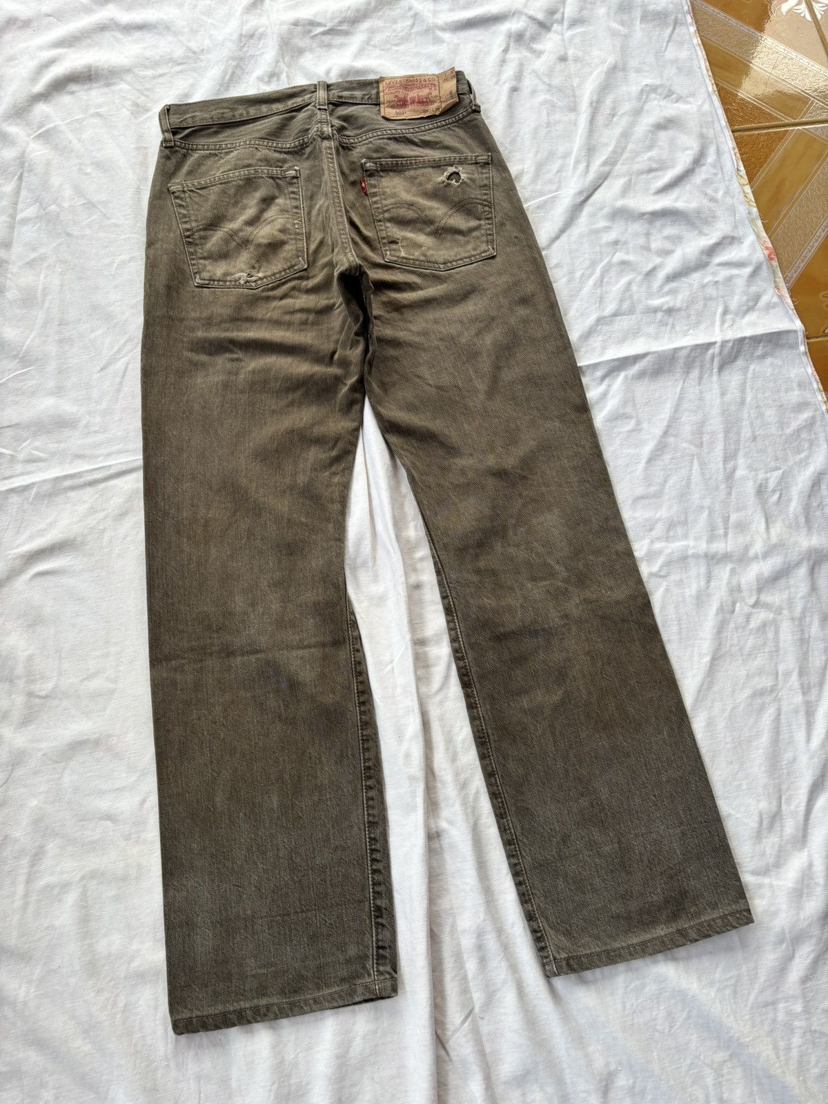 If Six Was Nine THRASHED Rusty Brown Levis 501 Distress Denim Rick Owens Size US 30 / EU 46 - 6 Thumbnail