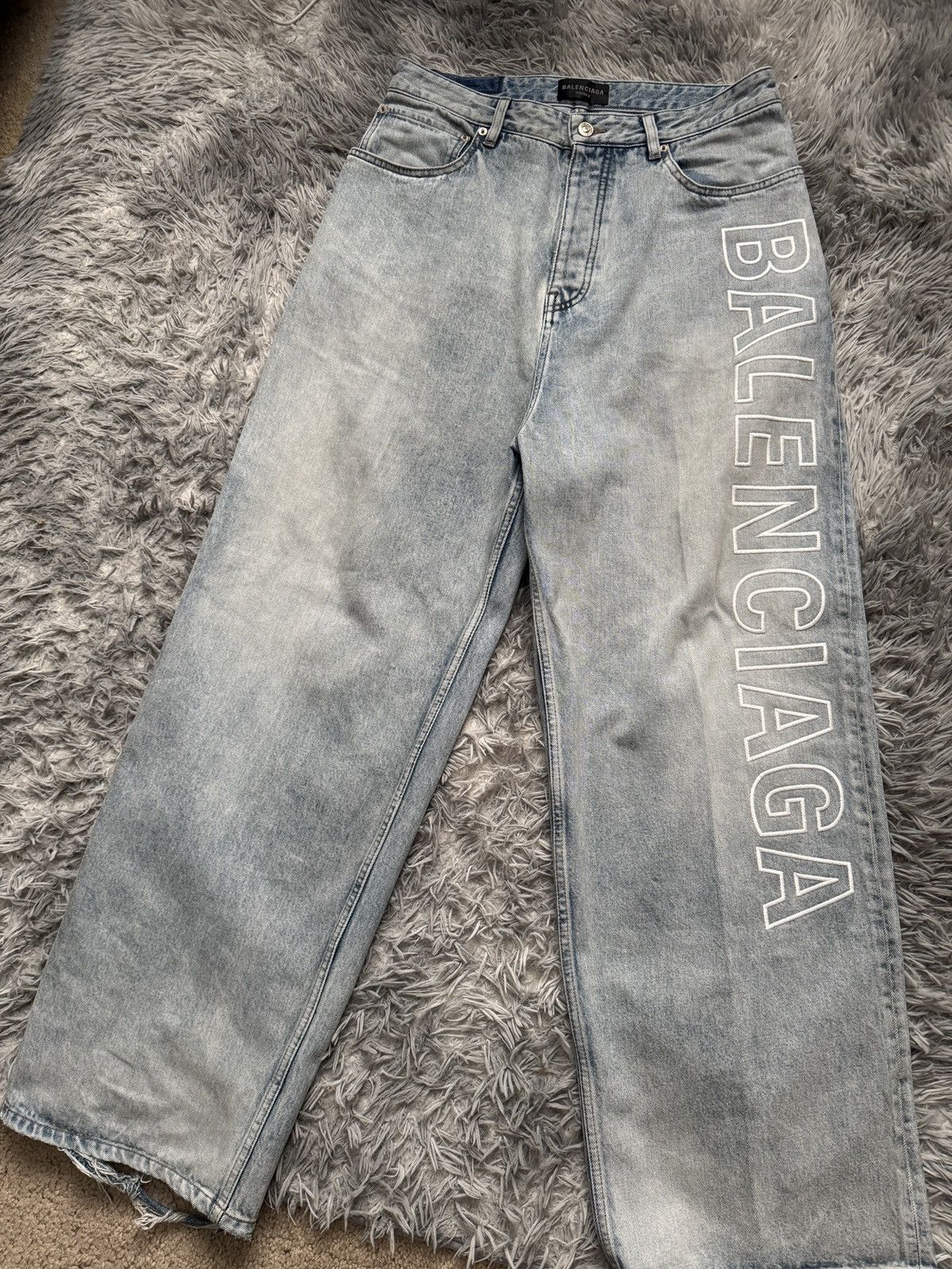 Balenciaga Balenciaga Logo Denim Size US 32 / EU 48 - 1 Thumbnail