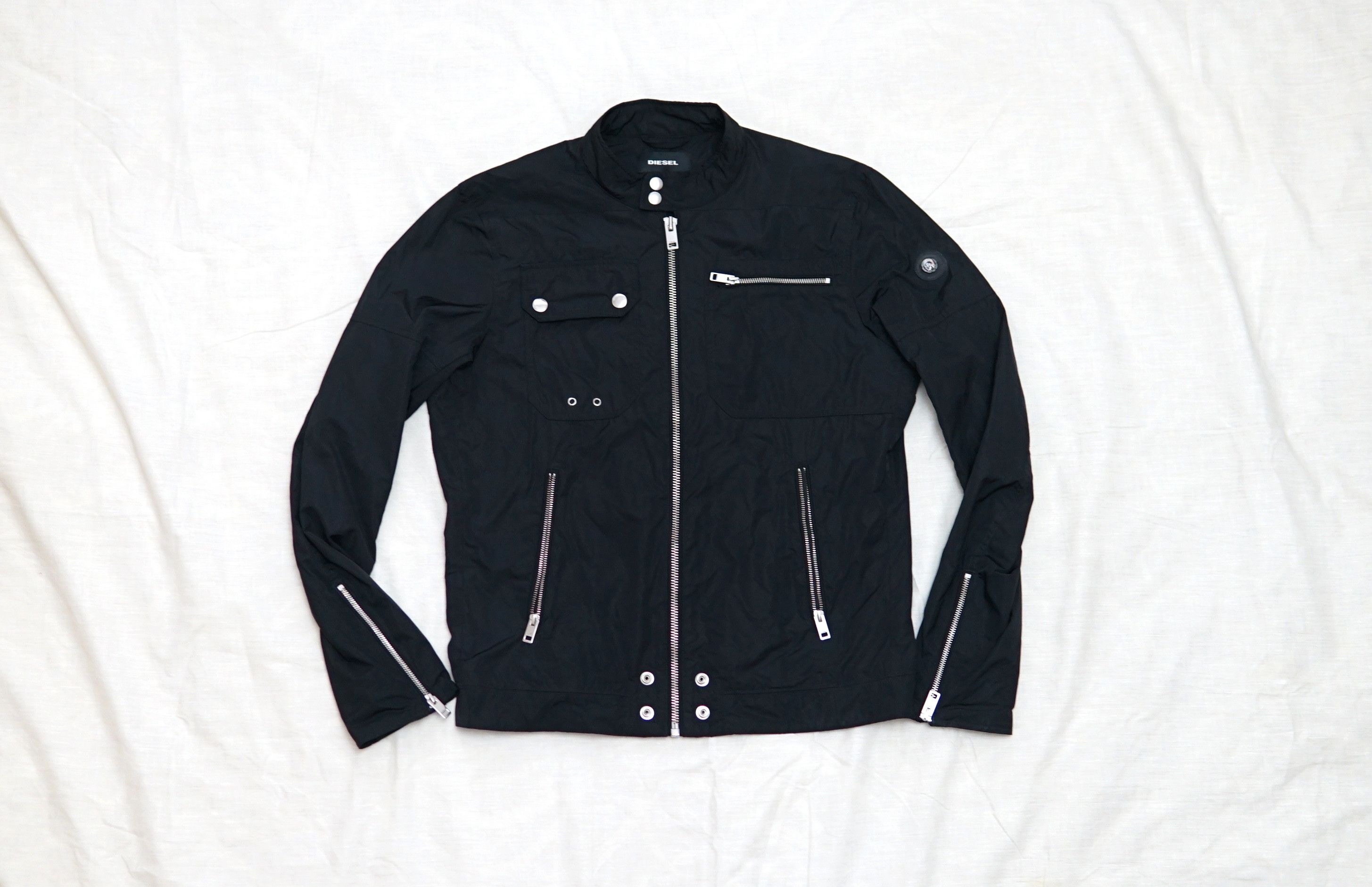 image of Diesel X Teflon By Dupont Biker Jacket in Black, Men's (Size Large)