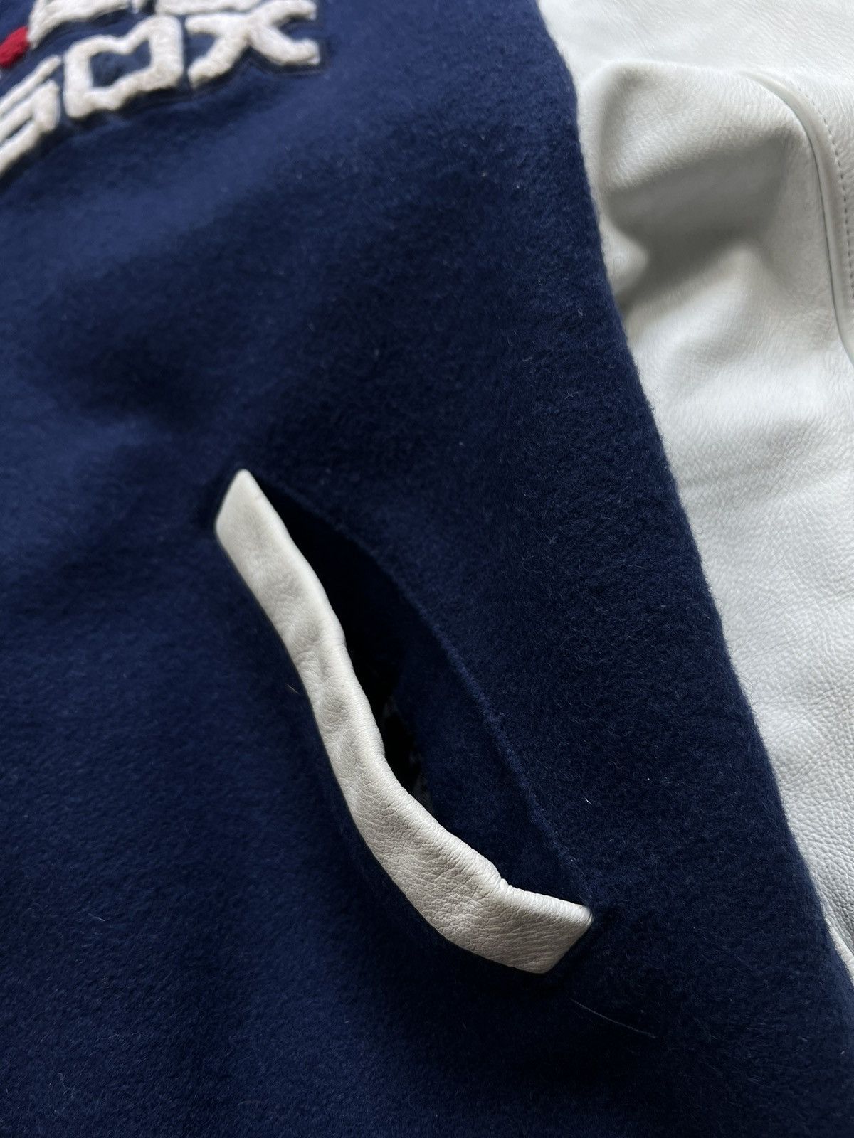 Nike 00’s NIKE SOX EXTREMLY RARE VARSITY HEAVY BOMBER JACKET Size US L / EU 52-54 / 3 - 8 Thumbnail