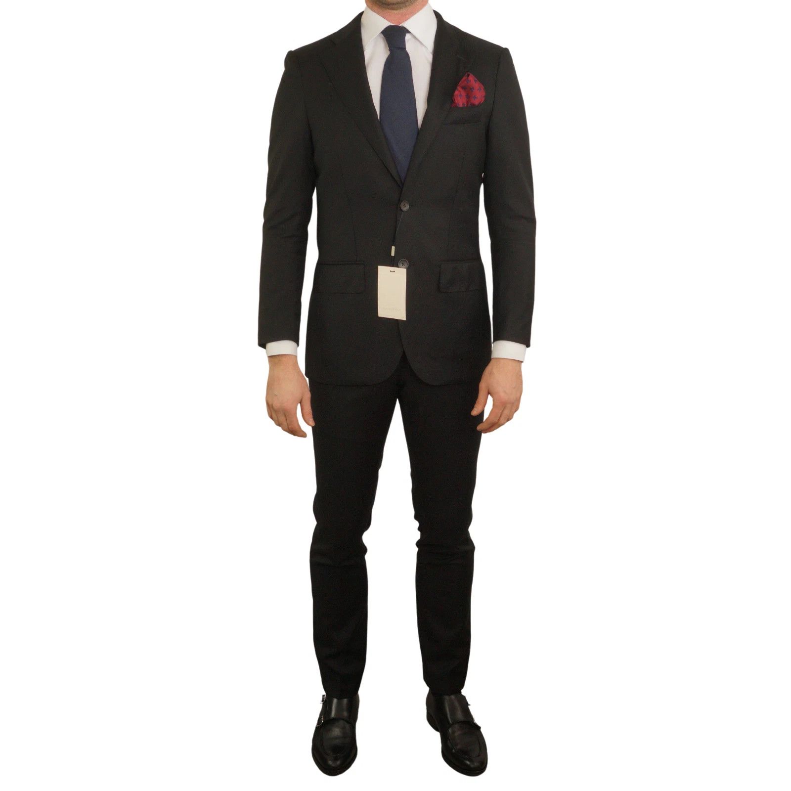 Suitsupply Men Suitsupply Suit Lazio Single Breasted Black Wool UK/US46 Size 46R - 1 Thumbnail