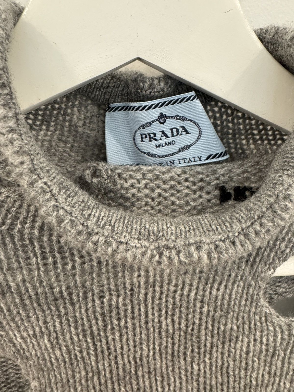 Prada Prada Shetland Wool Turtleneck Sweater decorative holes Size XS / US 0-2 / IT 36-38 - 3 Thumbnail