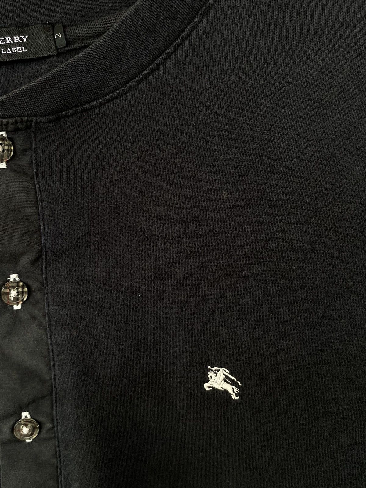 Vintage Vintage Burberry Black Label Button Tees Size US S / EU 44-46 / 1 - 6 Thumbnail