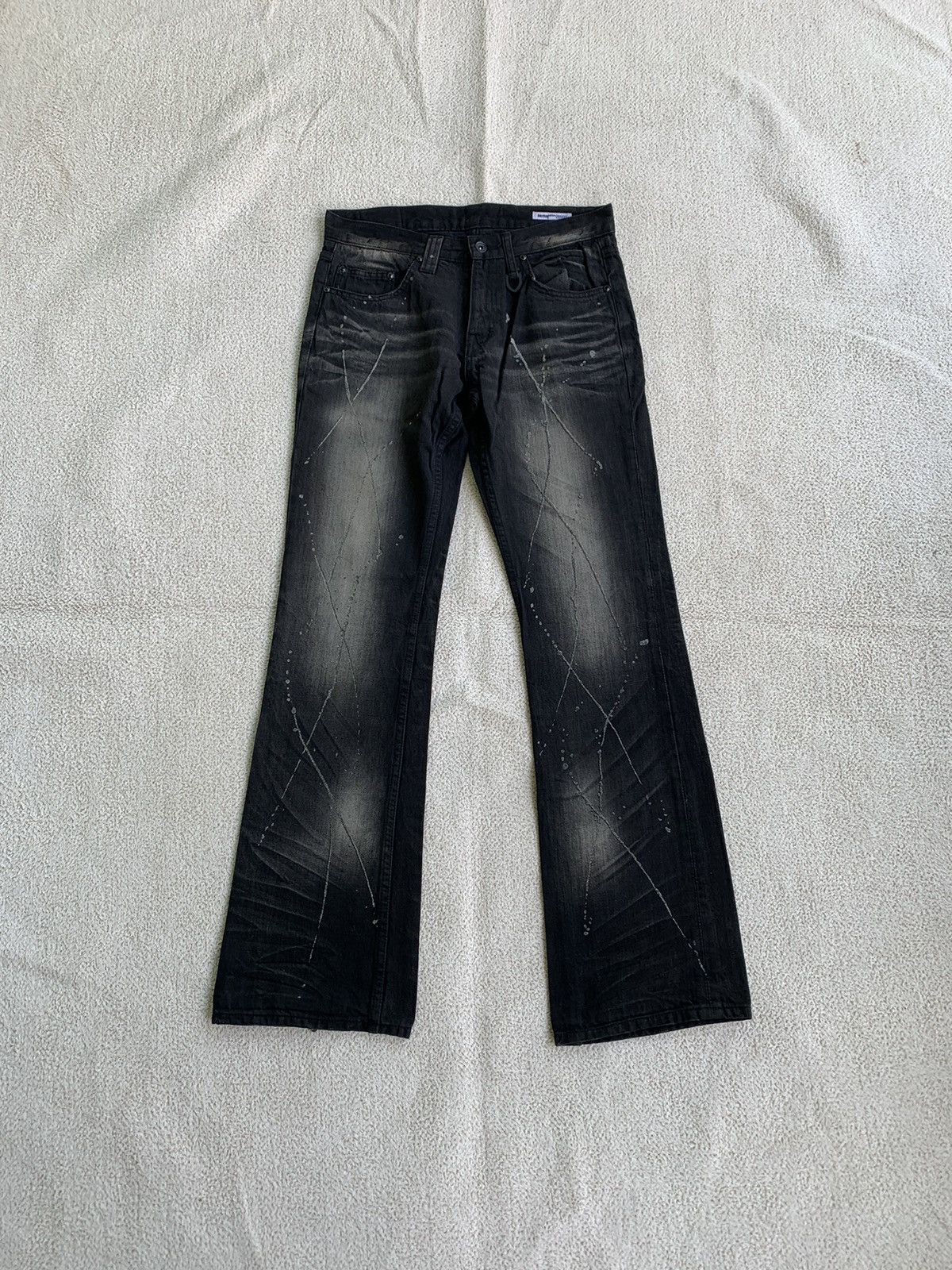 Vtg 00s Semantic Design bootcut jeans Black Fadded
