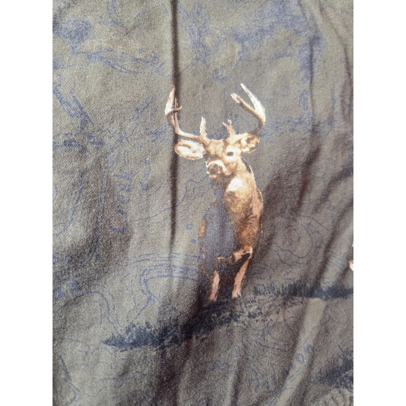 Vintage Columbia Men's Green Buck Deer Print Outdoor Hunting Button Front Shirt XL Size US XL / EU 56 / 4 - 5 Thumbnail