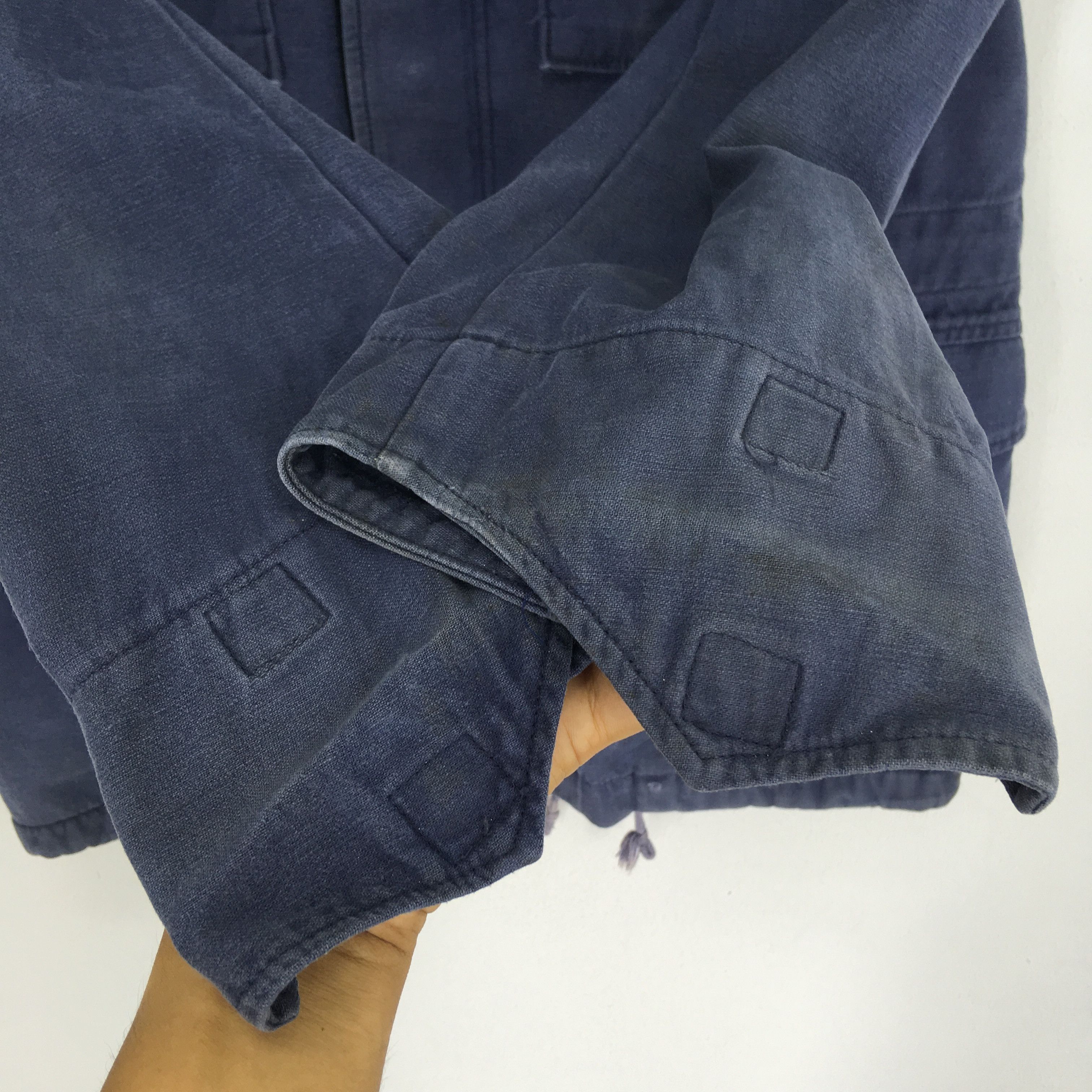 Japanese Brand Vintage Capitan Japan Frenchwork Worker Jacket Faded Blue Size US S / EU 44-46 / 1 - 8 Thumbnail
