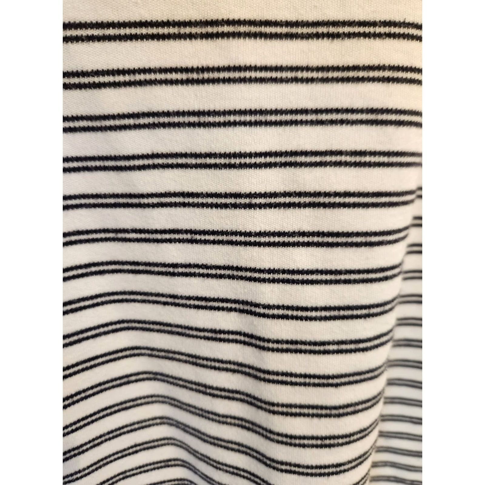 Vintage CB Casual Shirt White Black Stripe Sleeveless Henley Top 3X Plus Womens Size XXL / US 16-18 / IT 52-54 - 3 Thumbnail