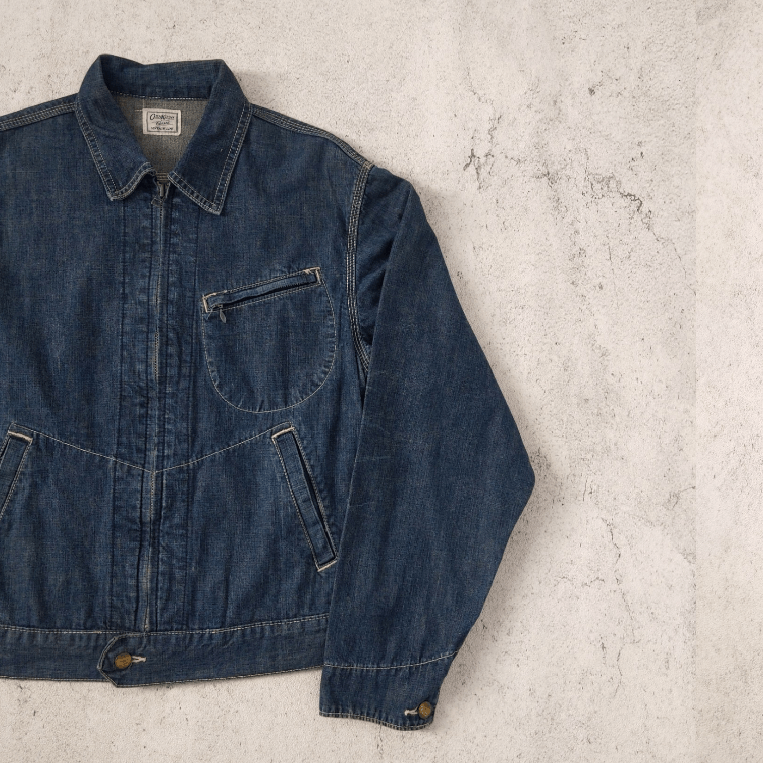 Japanese Brand × Oshkosh Sunfaded Oshkosh Classic Vintage Line 90s Denim Jacket Size US L / EU 52-54 / 3 - 7 Thumbnail