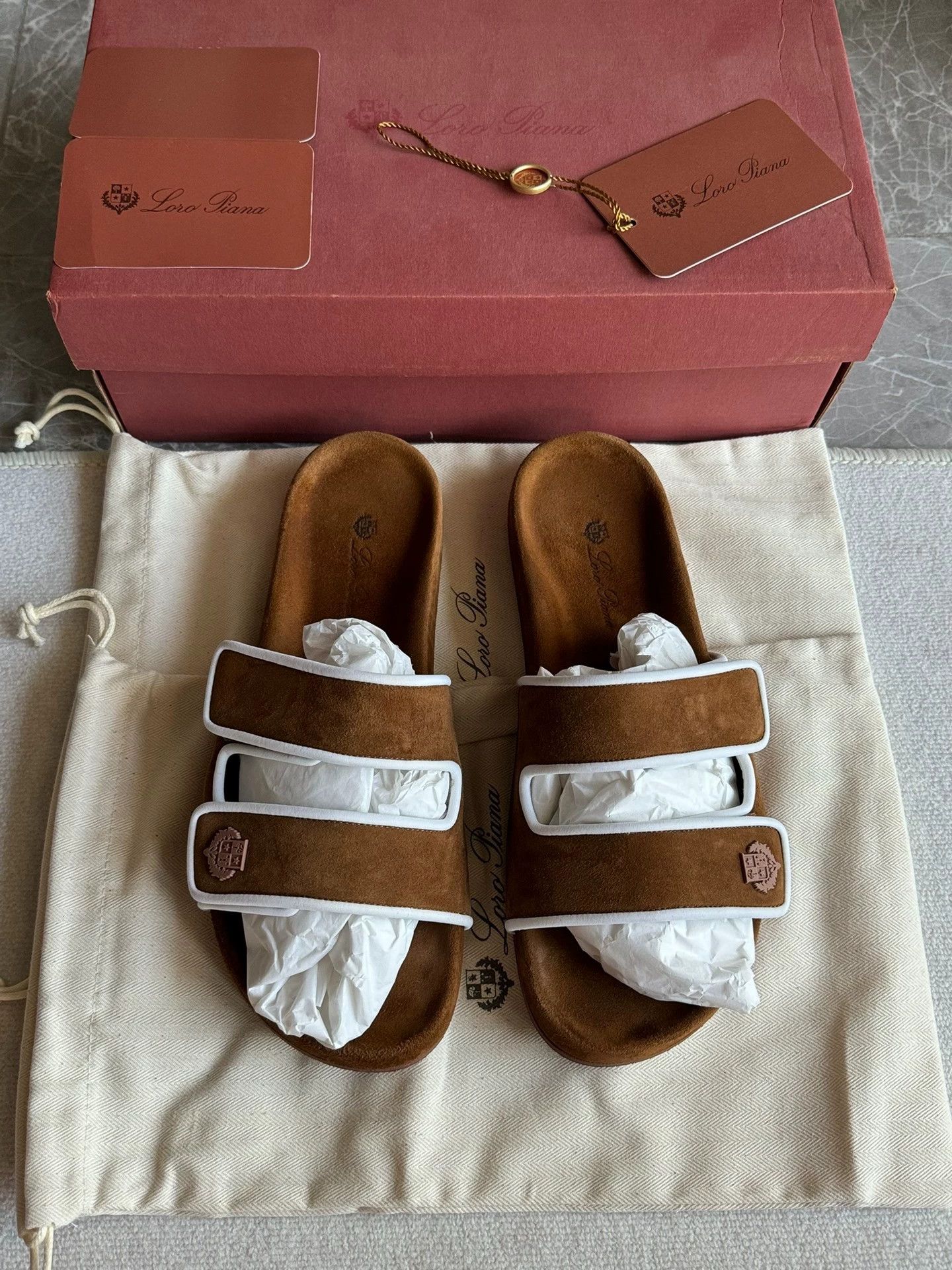 Loro Piana Loro Piana women's suede deep brown 37 slippers Size US 6.5 / IT 36.5 - 1 Thumbnail