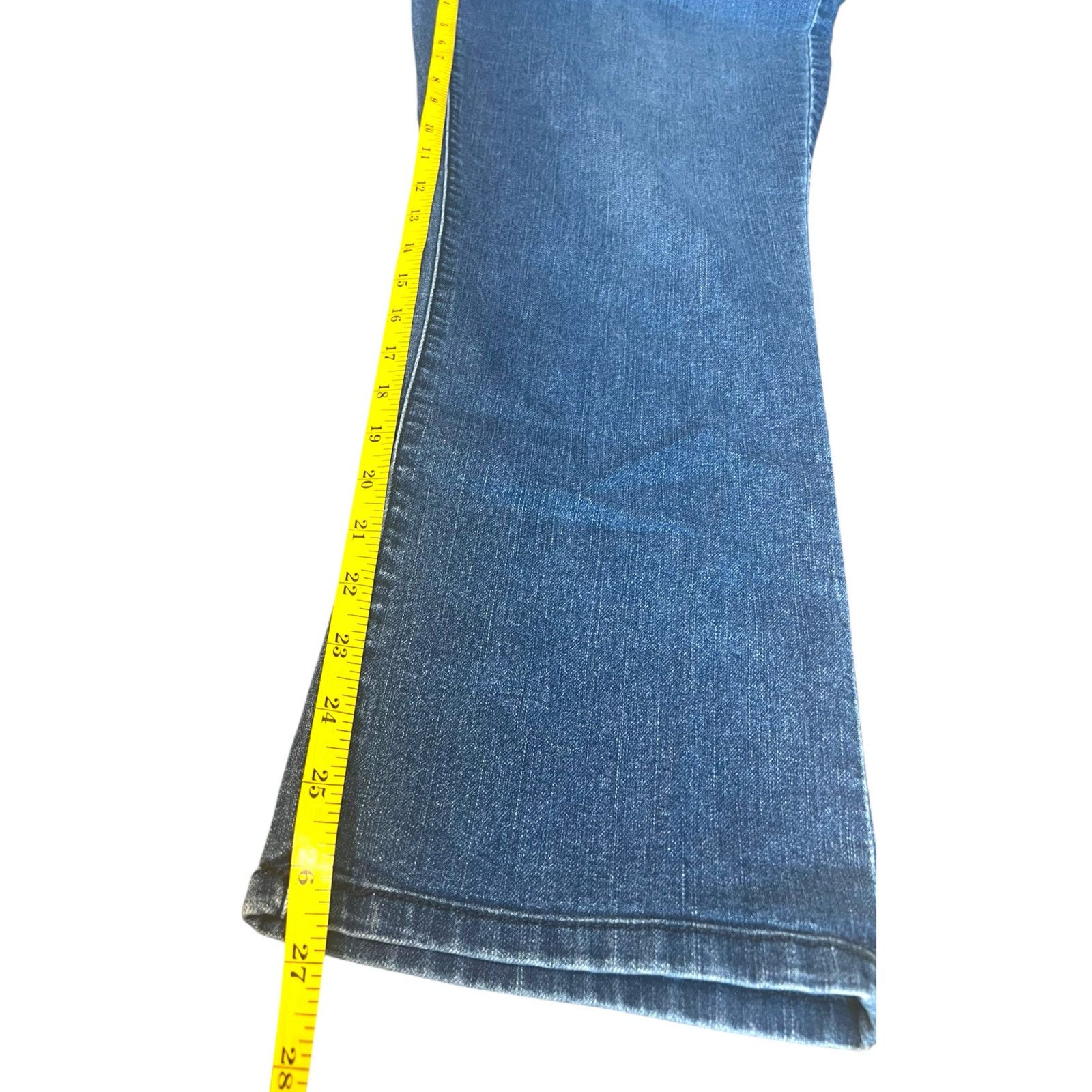 Other ELLE Mid Rise Straight Leg Jeans Blue Denim Womens Size 10 Size 32" / US 10 / IT 46 - 6 Thumbnail