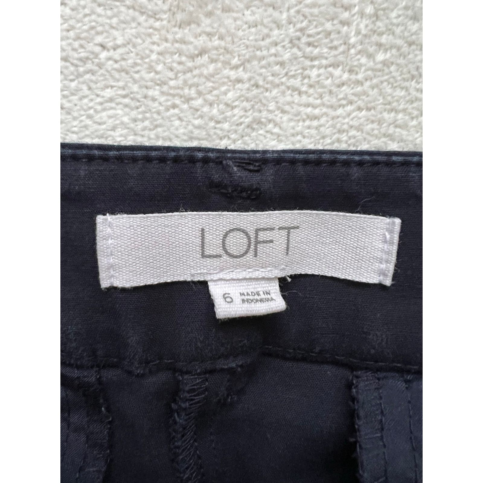 Loft Loft Riviera Slim Navy Midrise Cropped Ankle Pants Size 6 Size 28" / US 6 / IT 42 - 6 Thumbnail