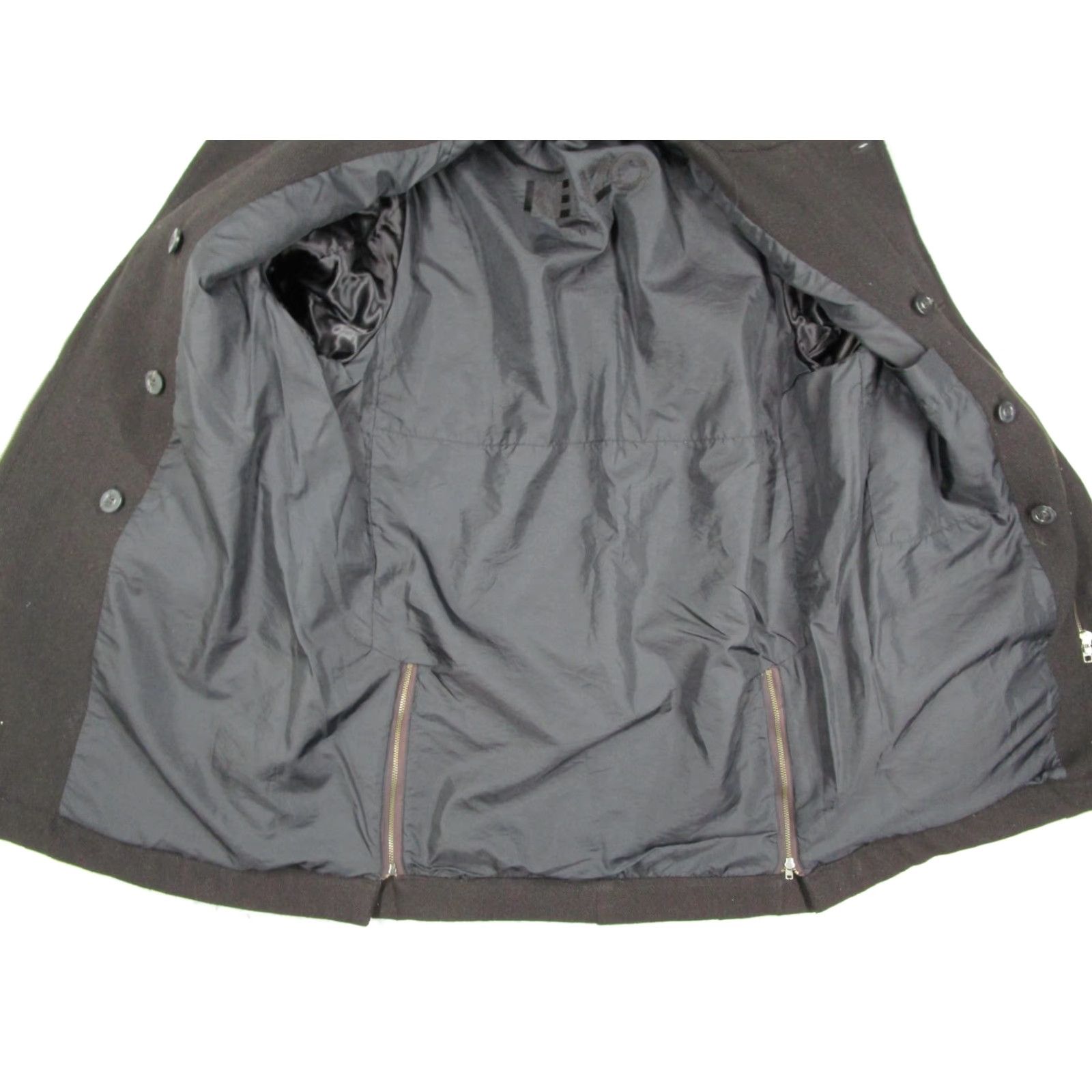 Kenzo Kenzo Homme Coat Mens Medium Brown Wool Overcoat Italy Zip Lined KNSH13 Size US M / EU 48-50 / 2 - 6 Thumbnail