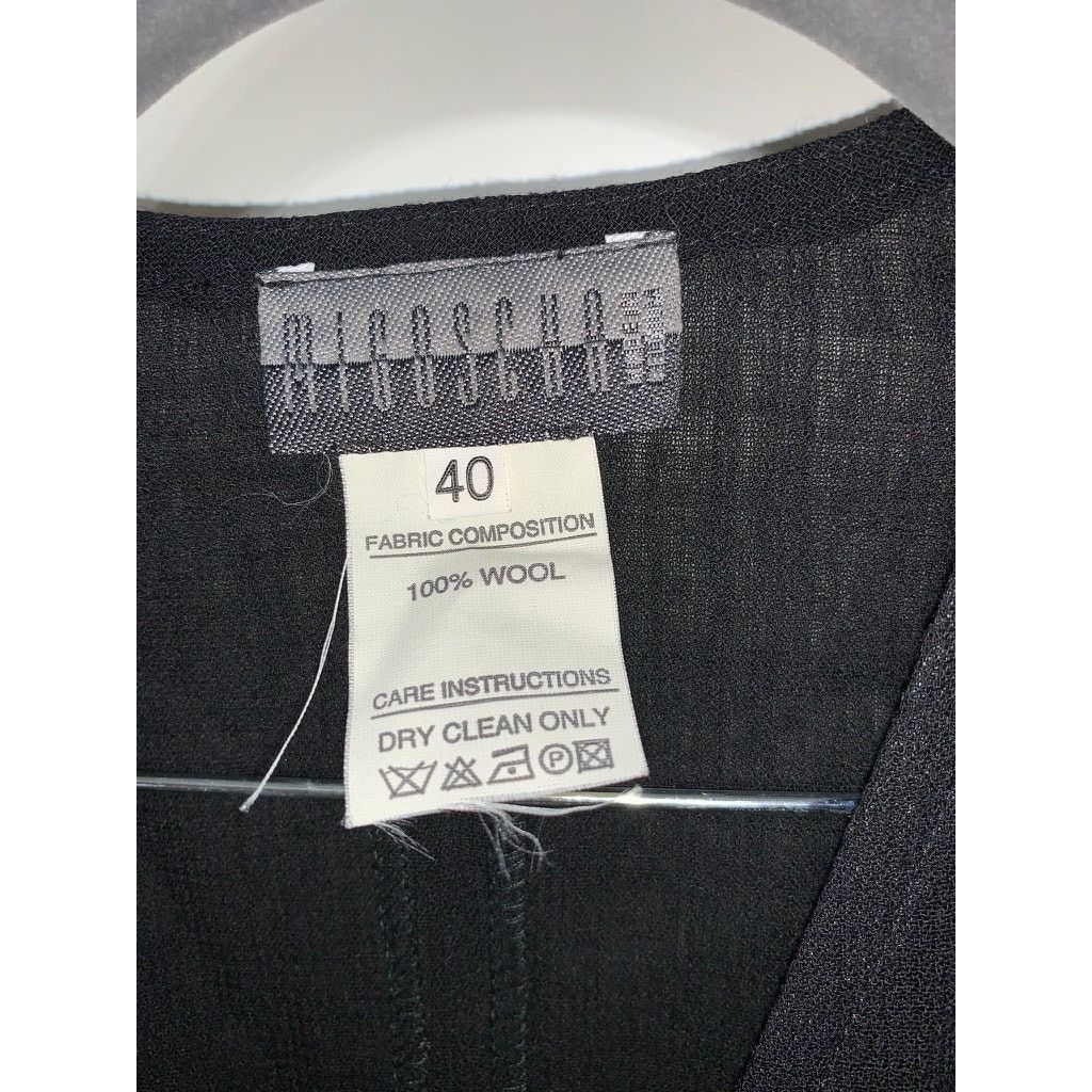 Oak + Fort OAK + FORT Women's Black Wool Midi Wrap Dress Size 40 Formal Size ONE SIZE - 3 Thumbnail