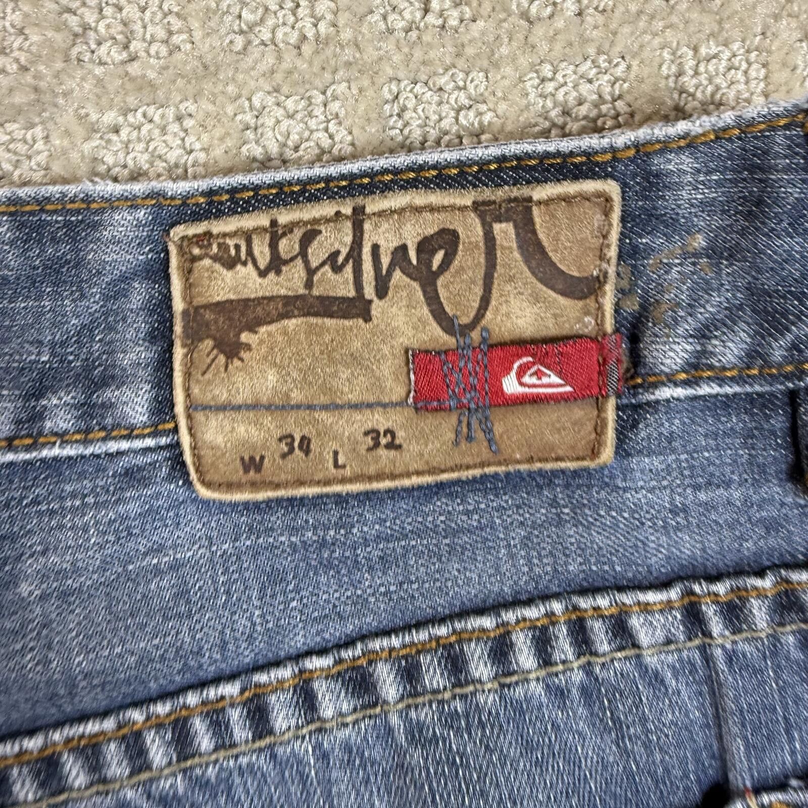 Quiksilver Y2K Quiksilver Quik Jean Denim Jeans 35x29 Regular Fit Size US 35 - 6 Thumbnail