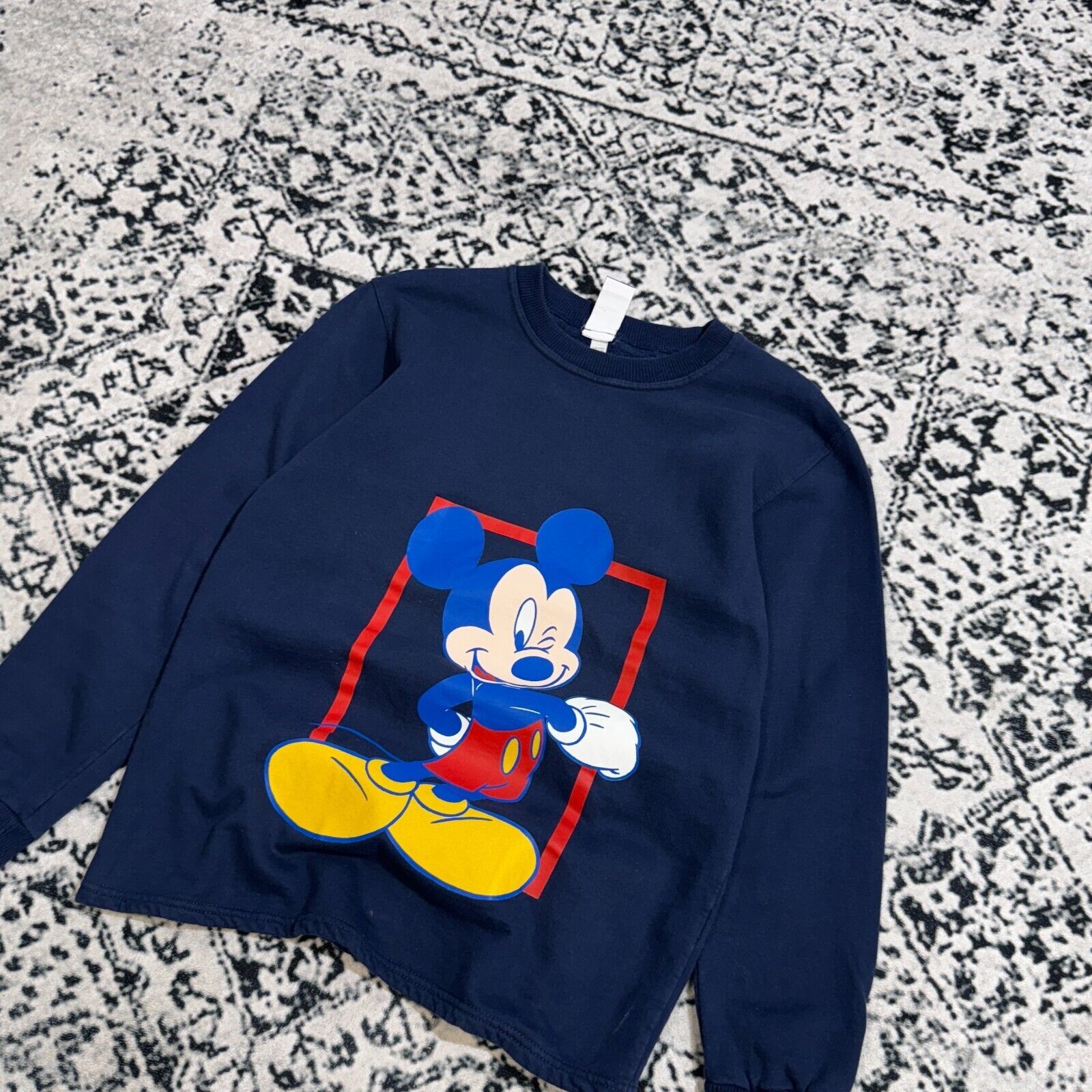 Vintage Vintage Navy Coton Crewneck Size XS Mickey Mouse Walt Disney Size US XS / EU 42 / 0 - 2 Thumbnail