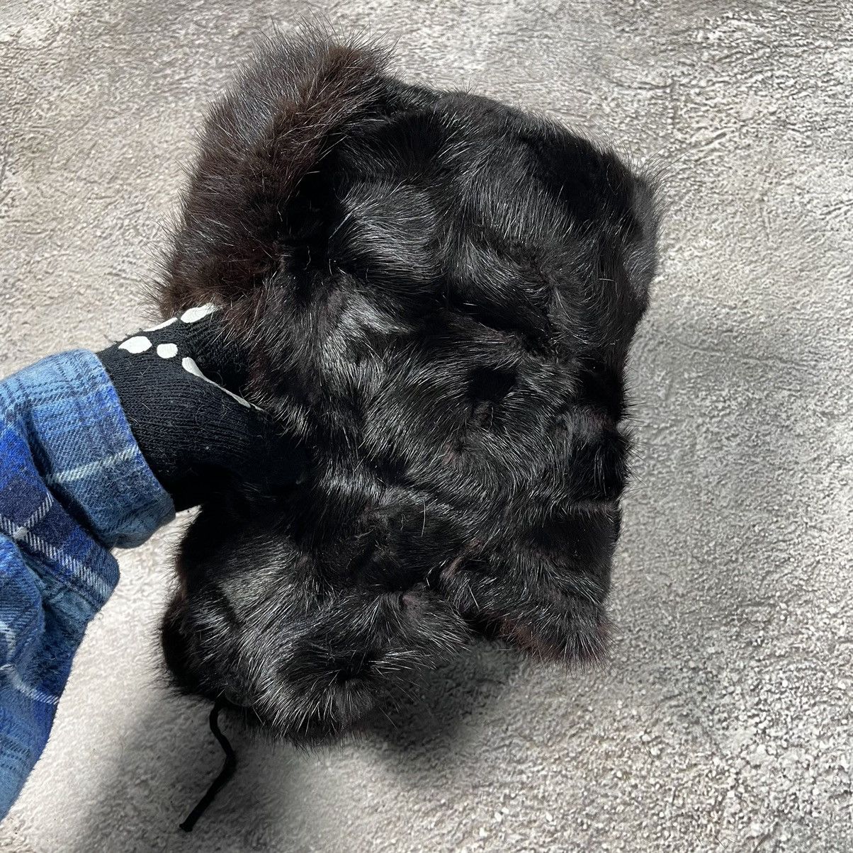 Vintage Vintage 90s Fuzzy Mohair Beanie Black Goth Alt Grunge OS Size ONE SIZE - 5 Thumbnail
