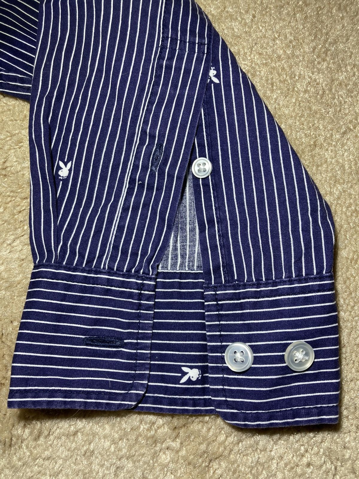 Playboy × Supreme SS11 Supreme Playboy Button Striped Logo All Over Bunny 2011 Size US M / EU 48-50 / 2 - 5 Thumbnail