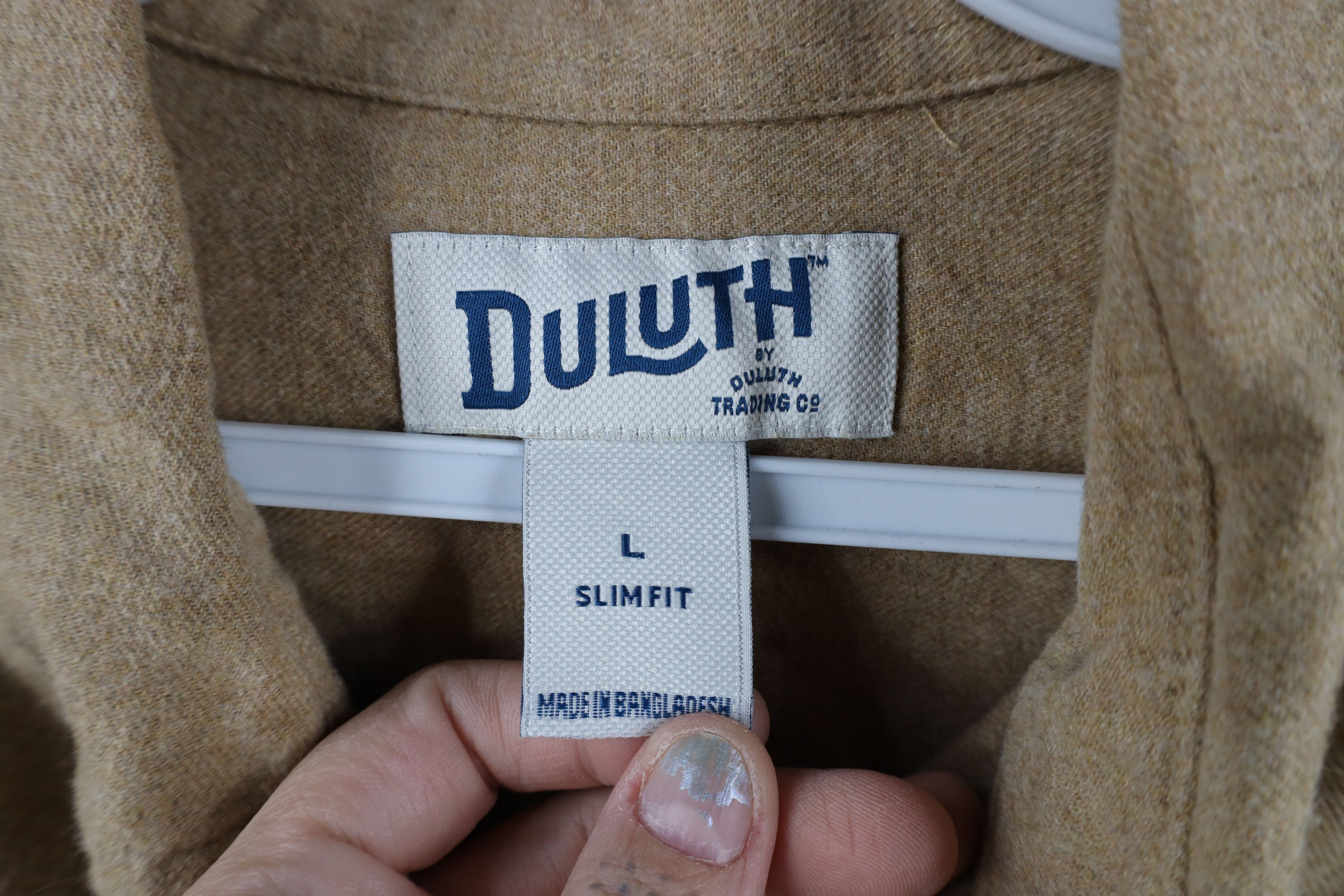 Duluth Trading Company × Vintage Duluth Trading Co Flannel Collared Button Down Shirt Beige Size US L / EU 52-54 / 3 - 8 Thumbnail