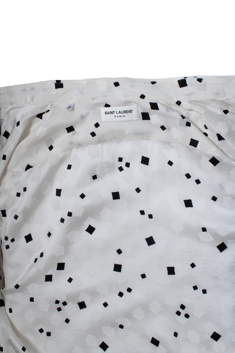 Saint Laurent Paris Saint Laurent, white shirt with matte and shiny cubes Size US S / EU 44-46 / 1 - 7 Thumbnail