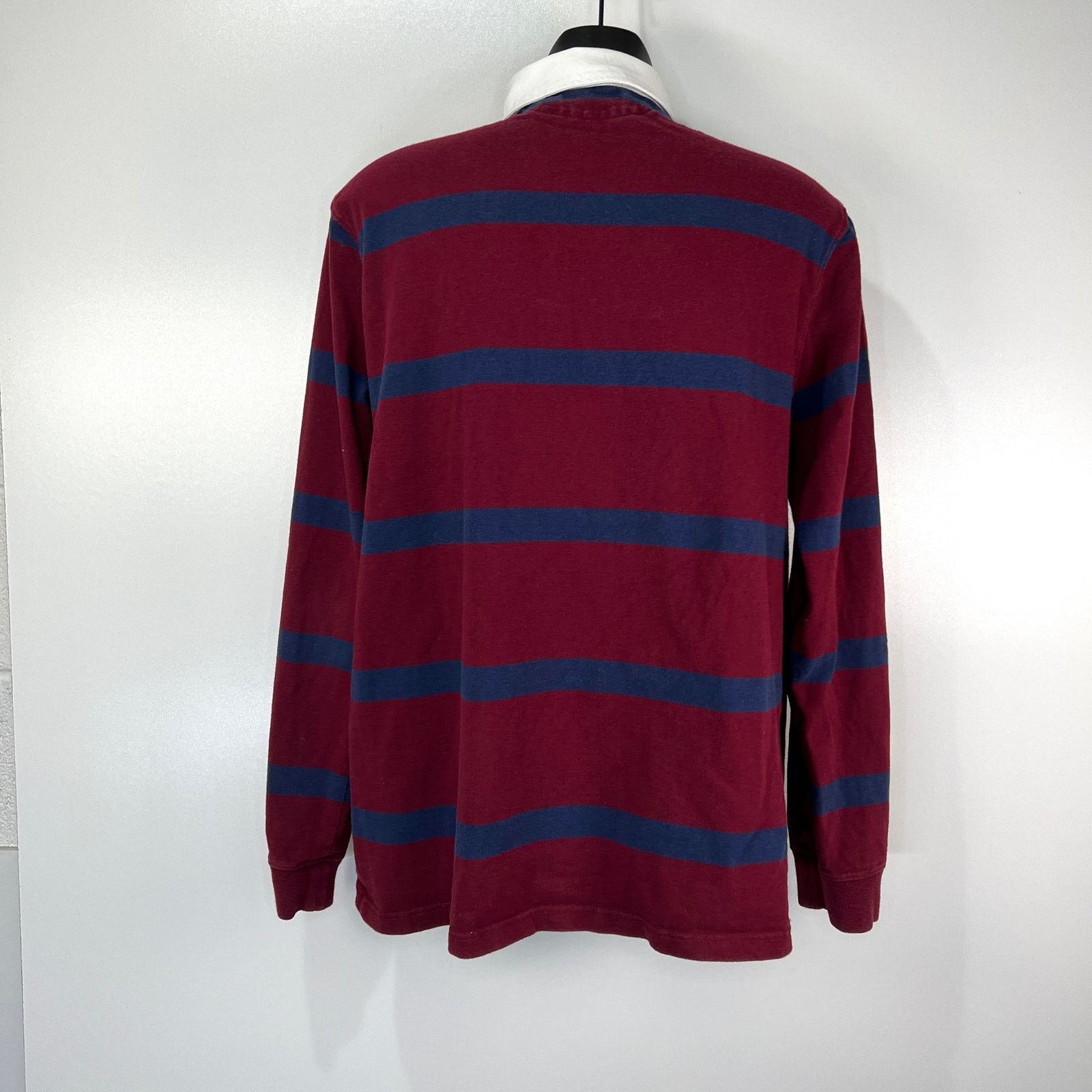 Polo Ralph Lauren Polo Ralph Lauren Stripe Polo Shirt Long Sleeves Burgundy Size US XL / EU 56 / 4 - 5 Thumbnail