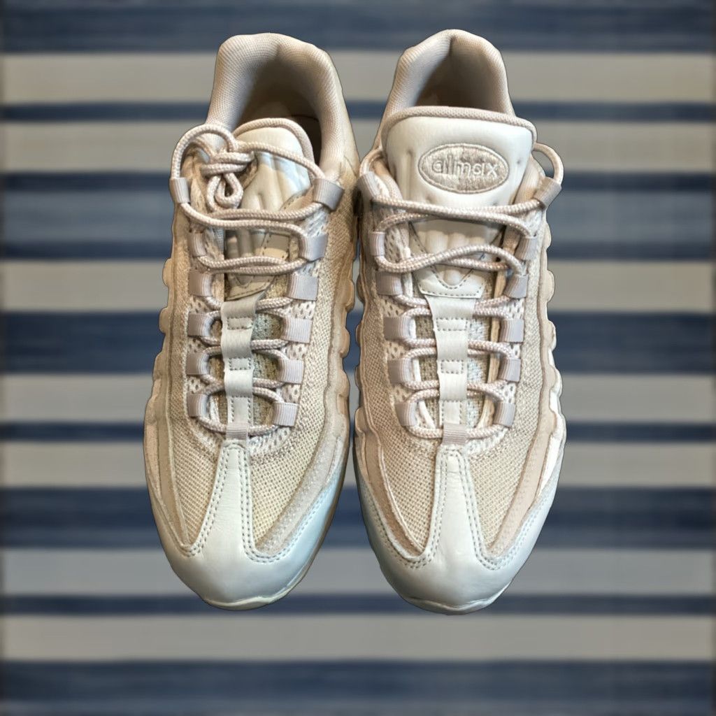 Nike Nike Air Max 95 PRM White Light Bone Sneaker Men Size 8 Multicolor 2017 Nike Air Max Size US 7 / EU 40 - 1 Thumbnail
