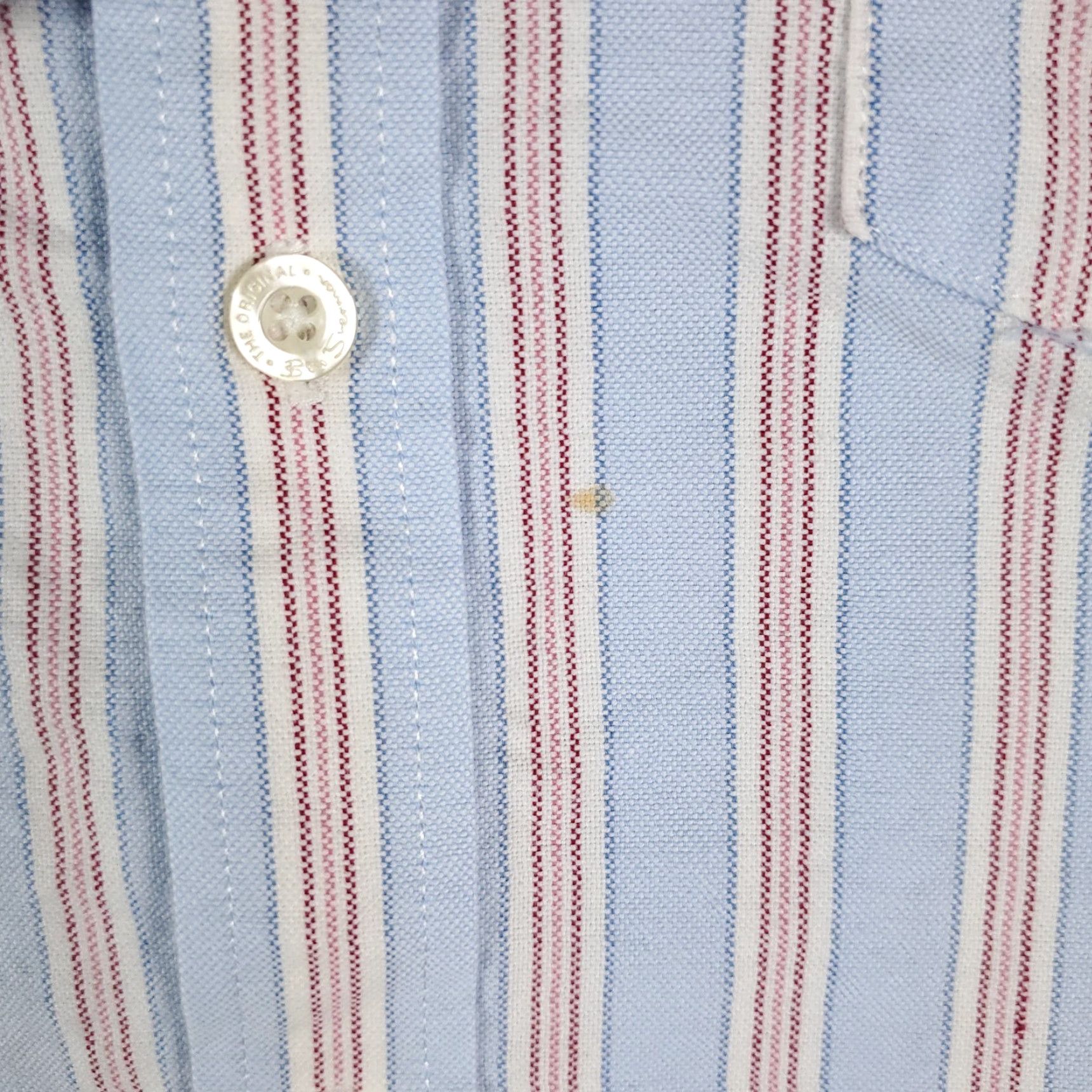 Ben Sherman Ben Sherman Blue Striped Button-Up Shirt Small Mens Long Sleeve Regular Fit Woven Cotton Size US S / EU 44-46 / 1 - 3 Thumbnail