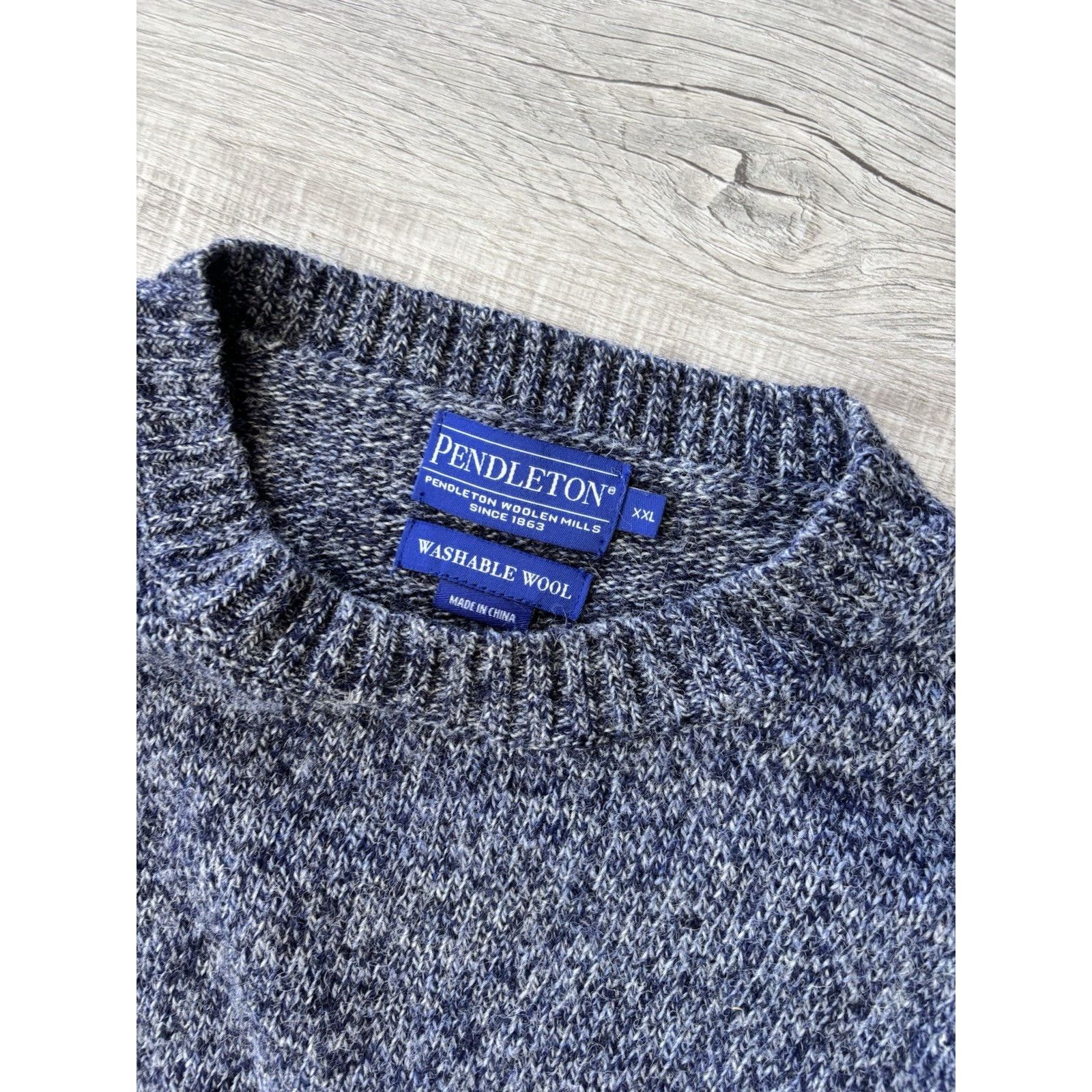 Pendleton Pendleton Sweater Mens XXL Blue Shetland Wool Sweater Size US XXL / EU 58 / 5 - 3 Thumbnail