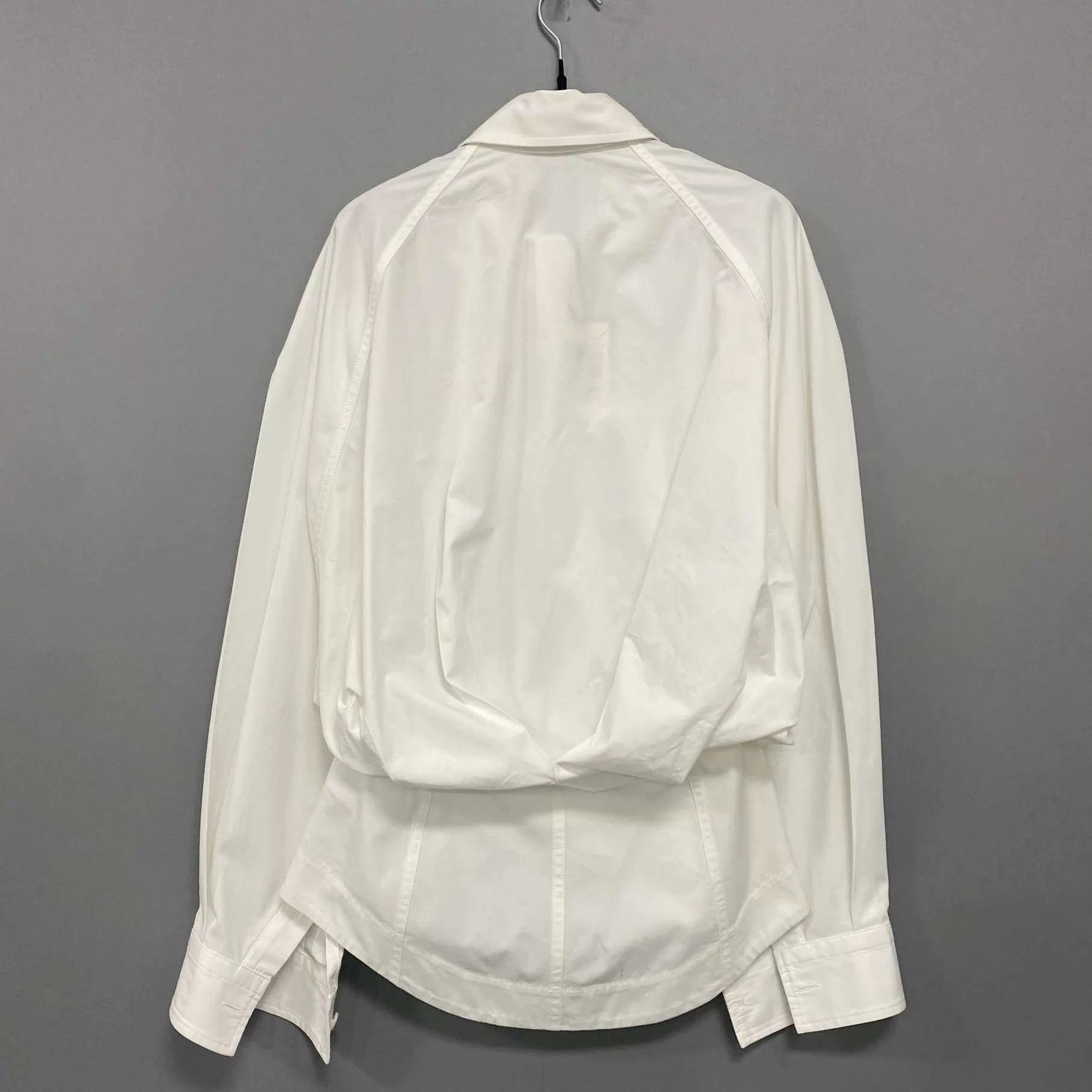 Bottega Veneta BV White Back Pleated Shirt Size 42 Size US L / EU 52-54 / 3 - 3 Thumbnail
