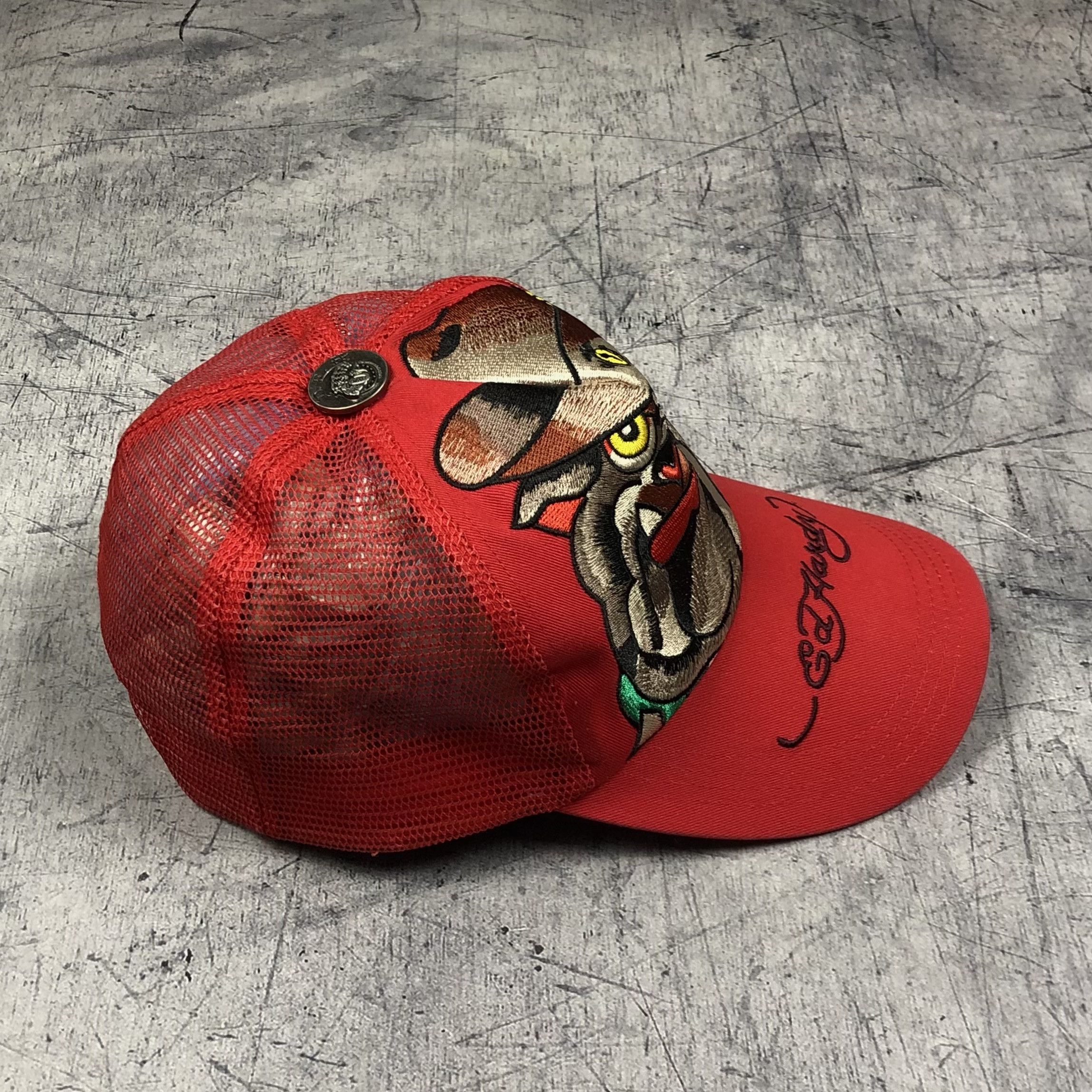 Christian Audigier Y2K Ed Hardy Bulldog Trucker Cap Size ONE SIZE - 5 Thumbnail