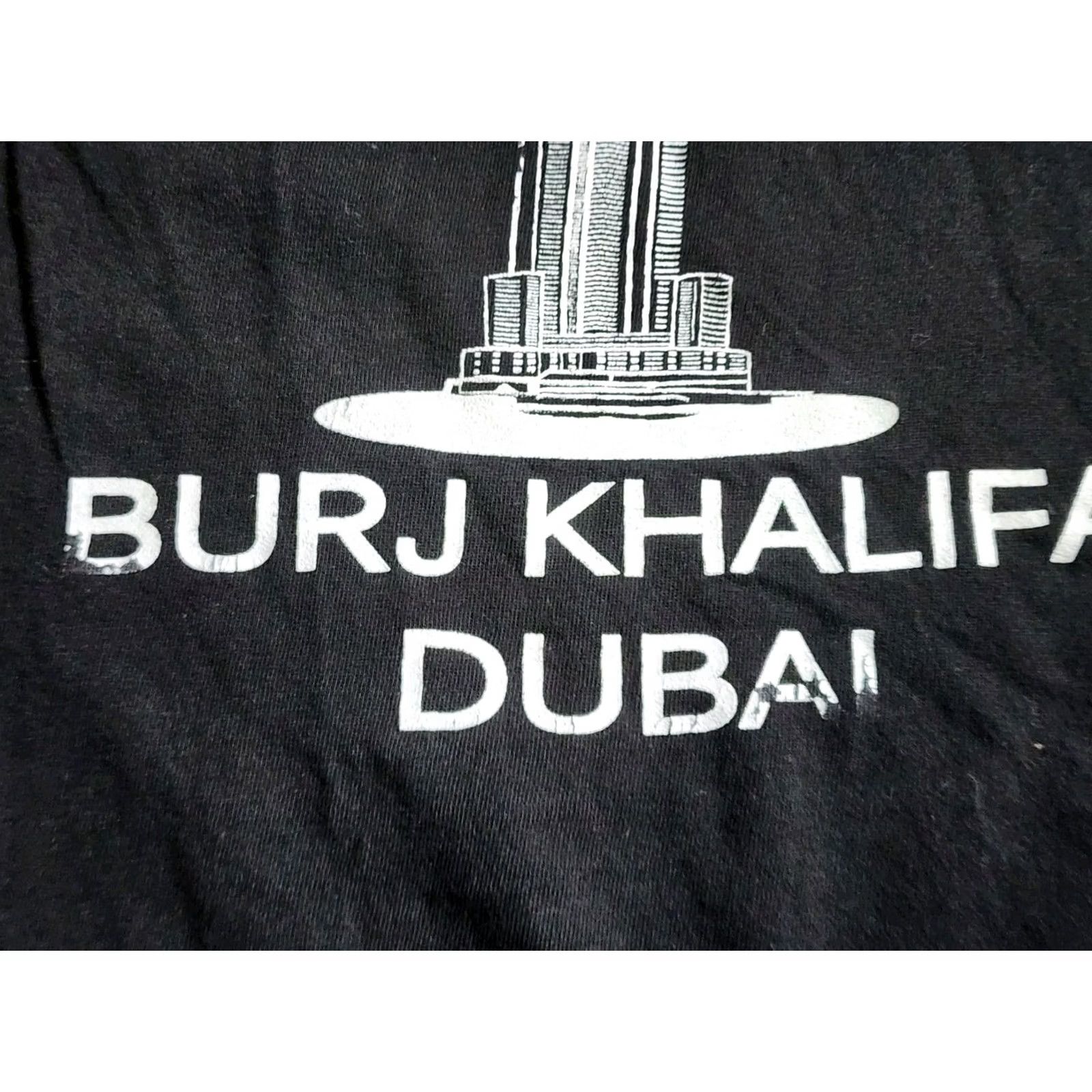 Vintage Vintage Grolls T-Shirt Mens L Black Crew Neck Short Sleeve Graphic Print UAE Burj Khalifa Dubai Skyscraper Retro Shirt Size US L / EU 52-54 / 3 - 6 Thumbnail
