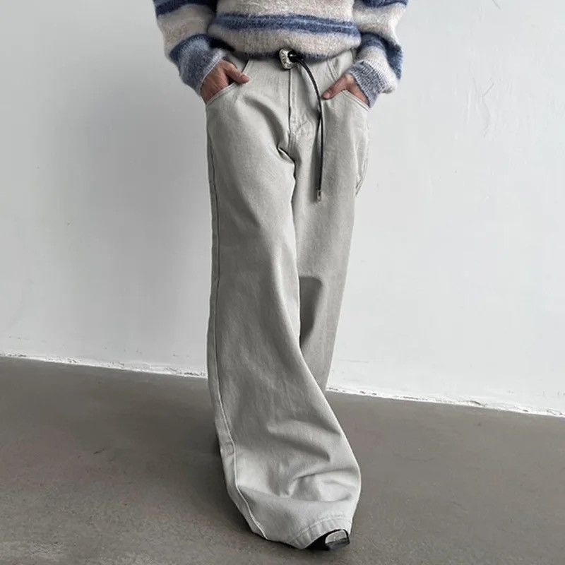 Japanese Brand × Vintage Casual Vintage Washed Wide Leg Jeans Pants Size US 32 / EU 48 - 3 Thumbnail