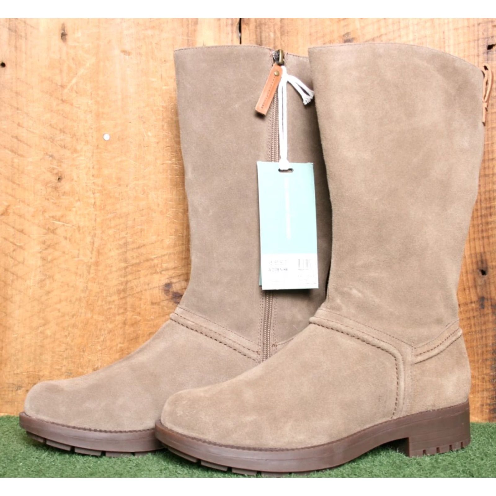 Vintage REVITALIGN Kennedy Boot Mid-Calf Brown Suede Riding Boots Sz. 9B Womens Size US 7 / IT 37 - 2 Thumbnail