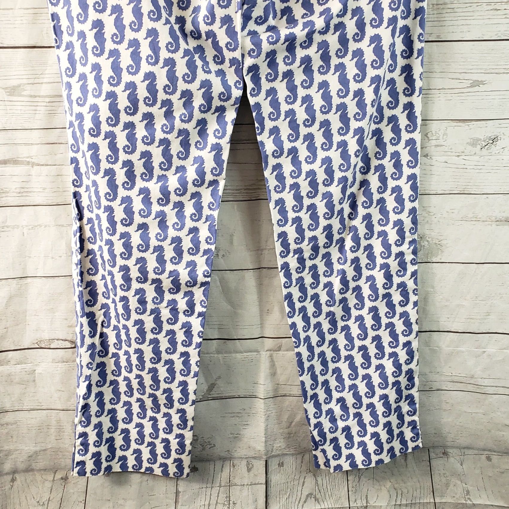 Brooks Brothers Brooks Brothers Womens Natalie Fit Pants Sz 4 Cotton Blend Blue Seahorses Vintage No N/A Size 27" / US 4 / IT 40 - 5 Thumbnail