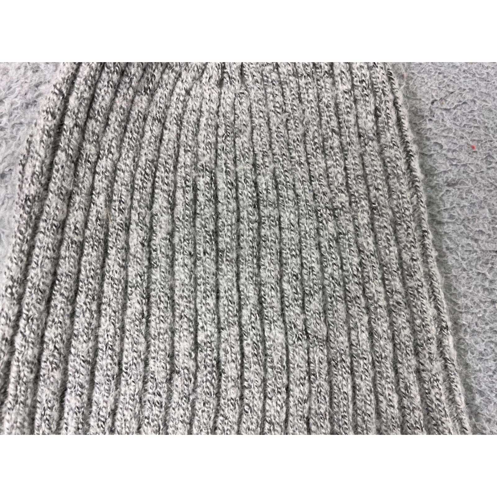 Vintage Beanie Toque Adult One Size Gray Ribbed Knit 100% Acrylic Snow Camp Winter Ski Size ONE SIZE - 2 Thumbnail