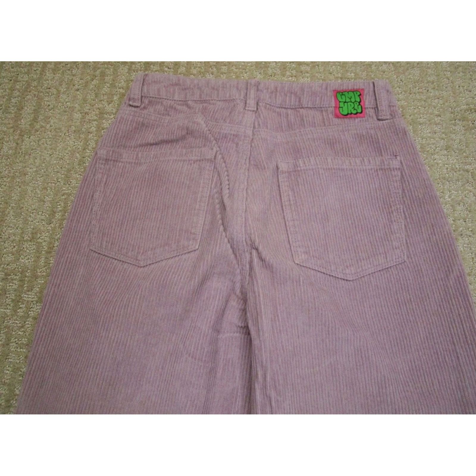 Empyre Empyre Jeans Women Purple High Rise Wide-Leg Corduroy 5-Pocket Relaxed 30in Inseam Size 27" / US 4 / IT 40 - 4 Thumbnail