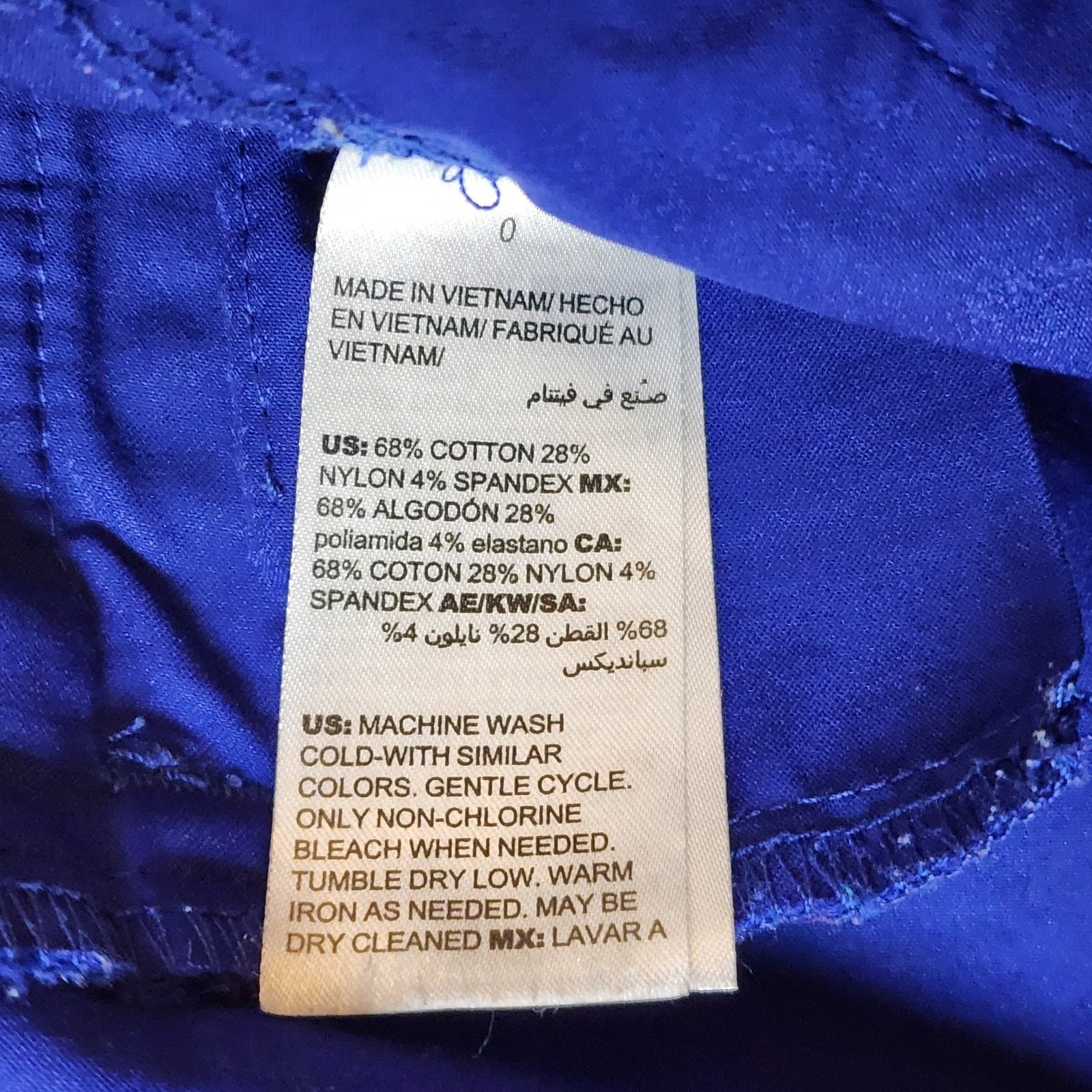 Chicos Chico’s Cargo Capri Pants Women Size 4 Blue Cotton Blend Size 27" / US 4 / IT 40 - 10 Thumbnail