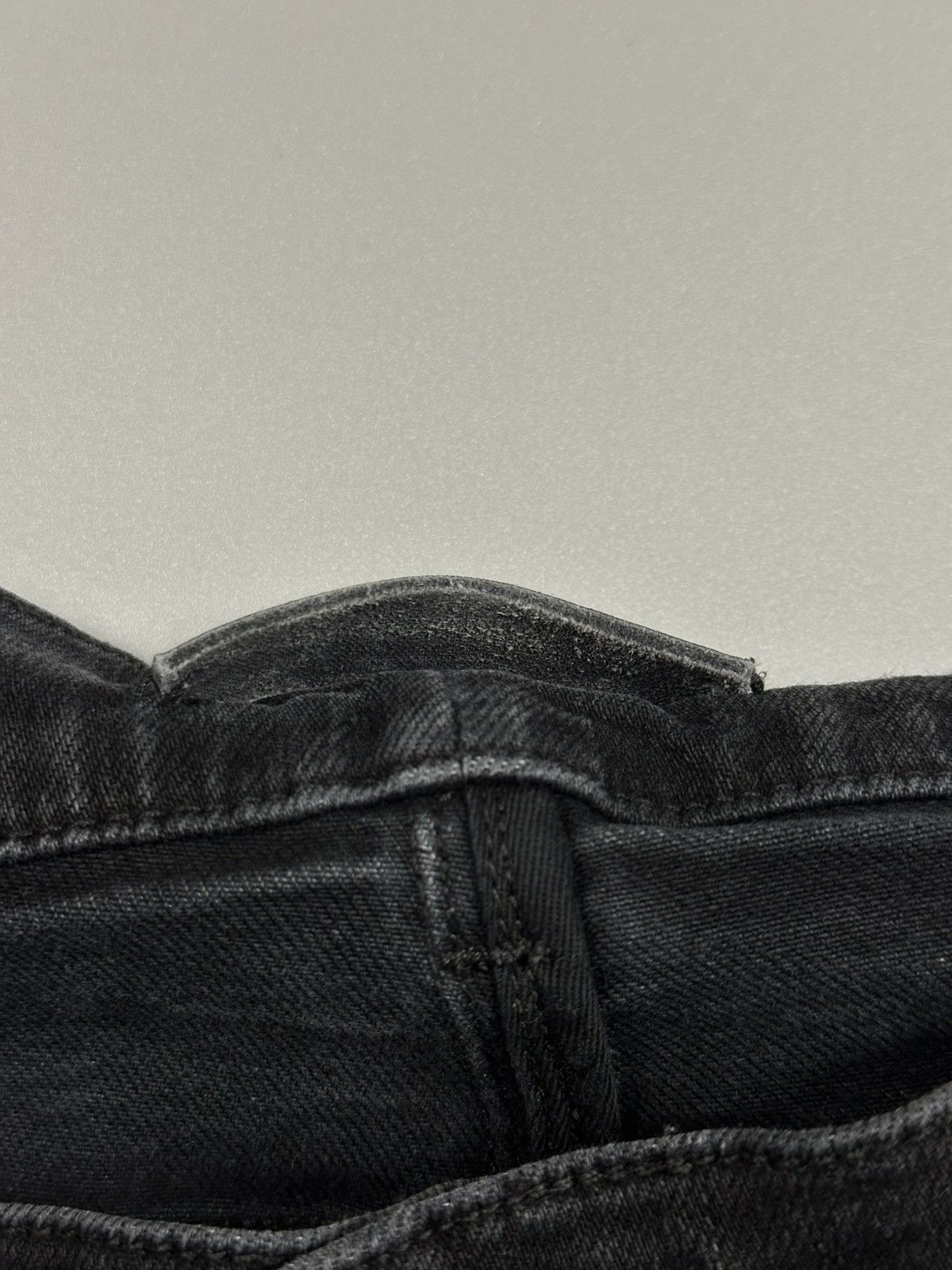 Amiri Amiri MX1 Distressed Ripped Wool Patch Black Denim Jeans Size US 34 / EU 50 - 14 Thumbnail