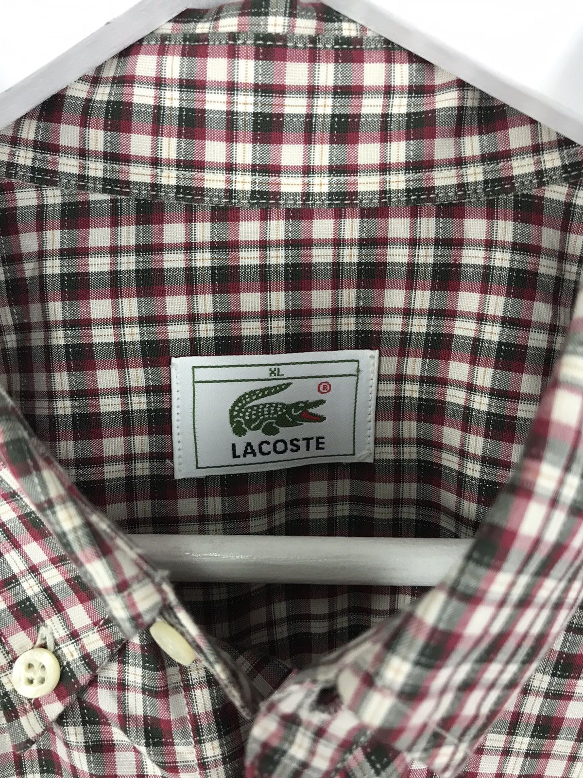 Lacoste Men’s XL/54,Locoste Classic Casual Small Plaid Cotton Shirt Size US XL / EU 56 / 4 - 8 Thumbnail