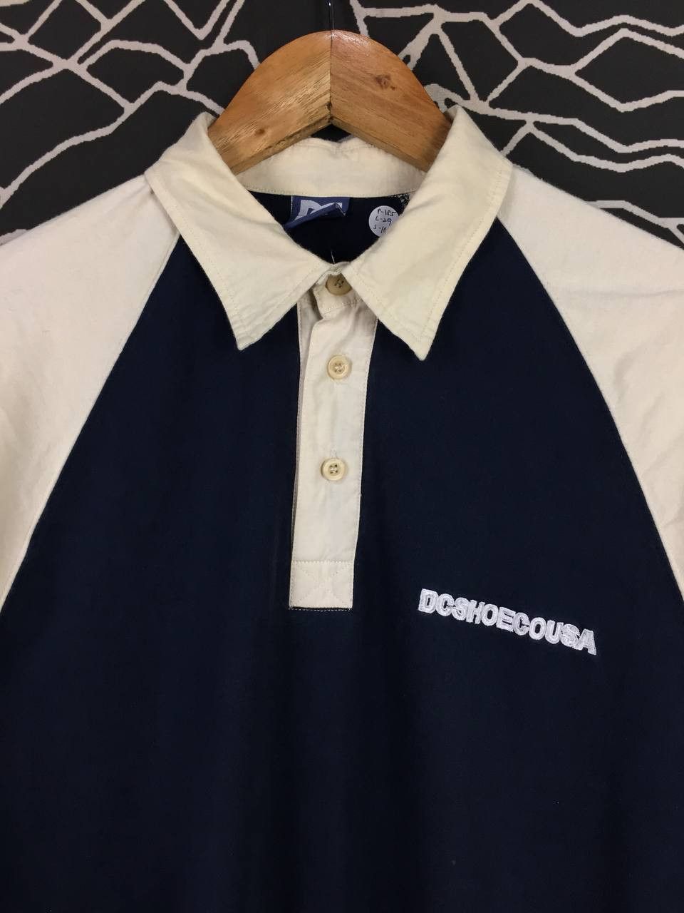DC Vtg DC Shoes Co USA Skate Color Block Raglan Polo Shirt Size US M / EU 48-50 / 2 - 3 Thumbnail