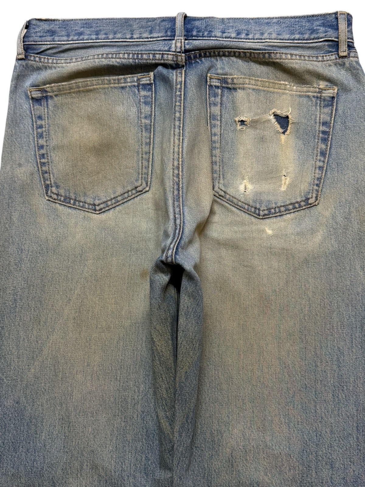 Uniqlo Vintage Y2K Japanese Uniqlo Mud Wash Distressed Straight Leg Size US 32 / EU 48 - 5 Thumbnail
