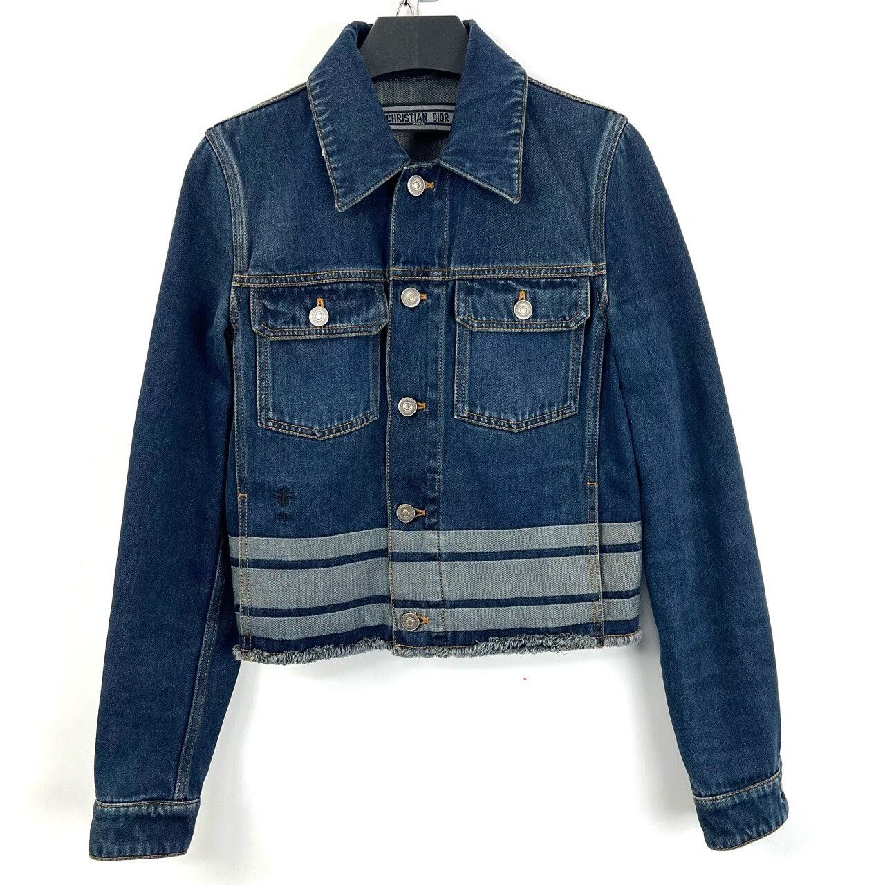 Dior Dior CD Bee Embroidery Denim Jacket Size XXS / US 00 / IT 34 - 1 Thumbnail