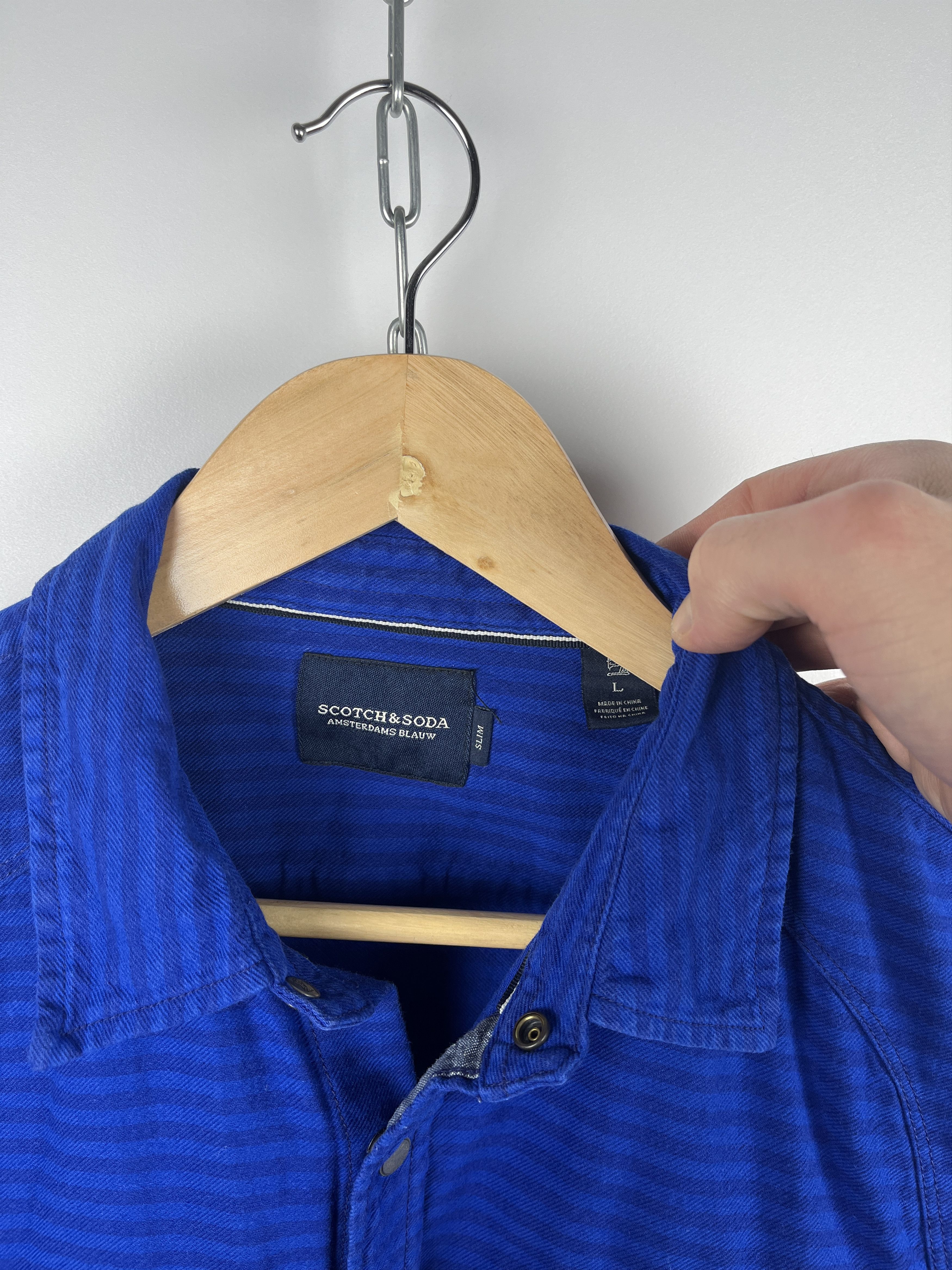 Scotch & Soda Scotch & Soda Blauw Indigo Lamplight Striped Shirt Size US L / EU 52-54 / 3 - 5 Thumbnail