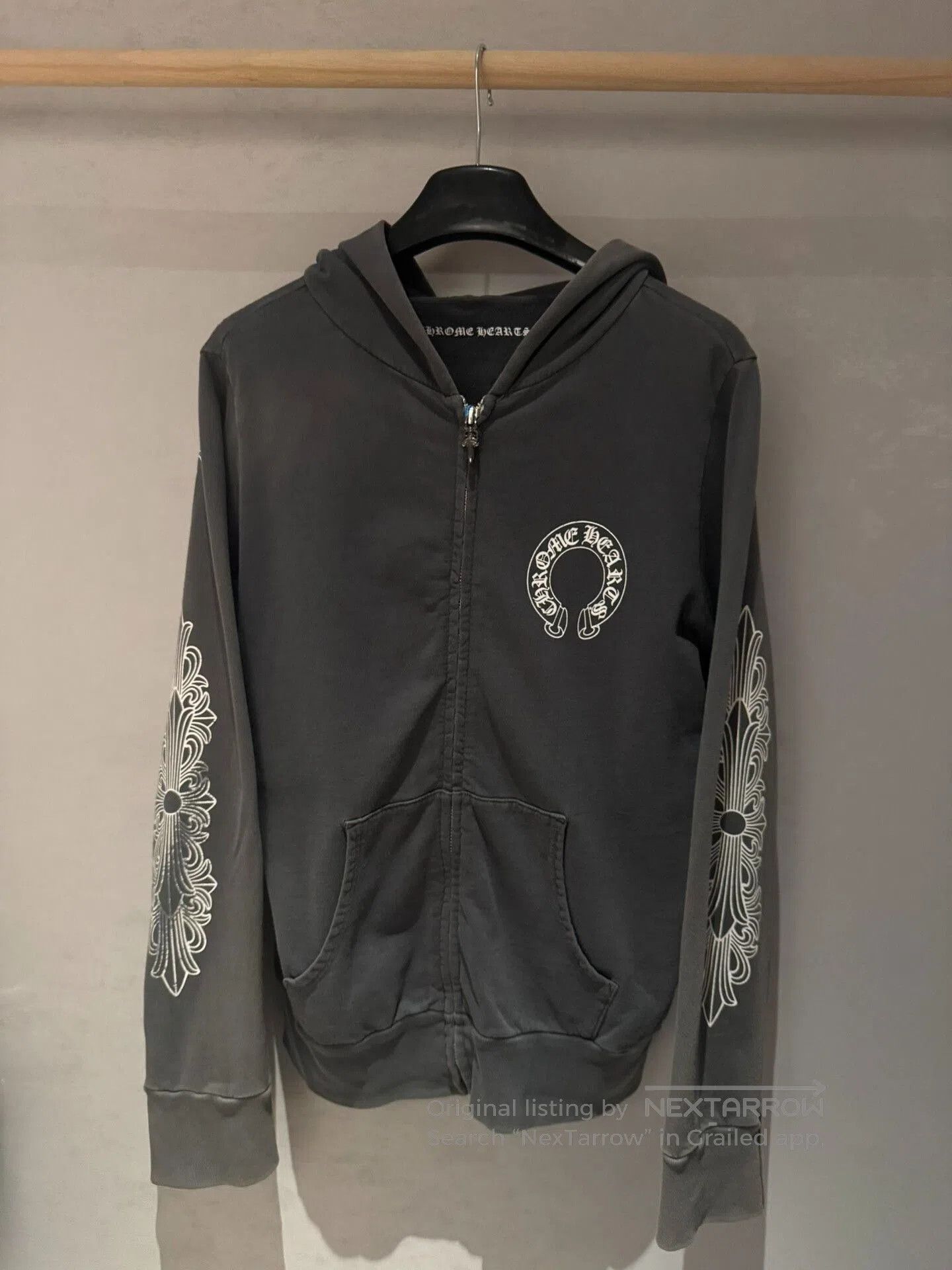 Chrome Hearts distressed black zip. Size US S / EU 44-46 / 1 - 1 Thumbnail