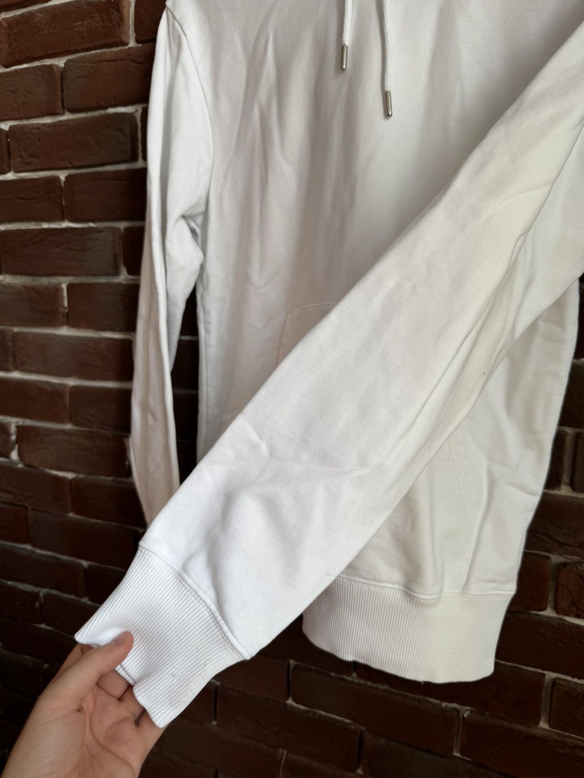 Helmut Lang Rare Helmut Lang white impress hoodie Small Designer Hype Size US S / EU 44-46 / 1 - 9 Thumbnail