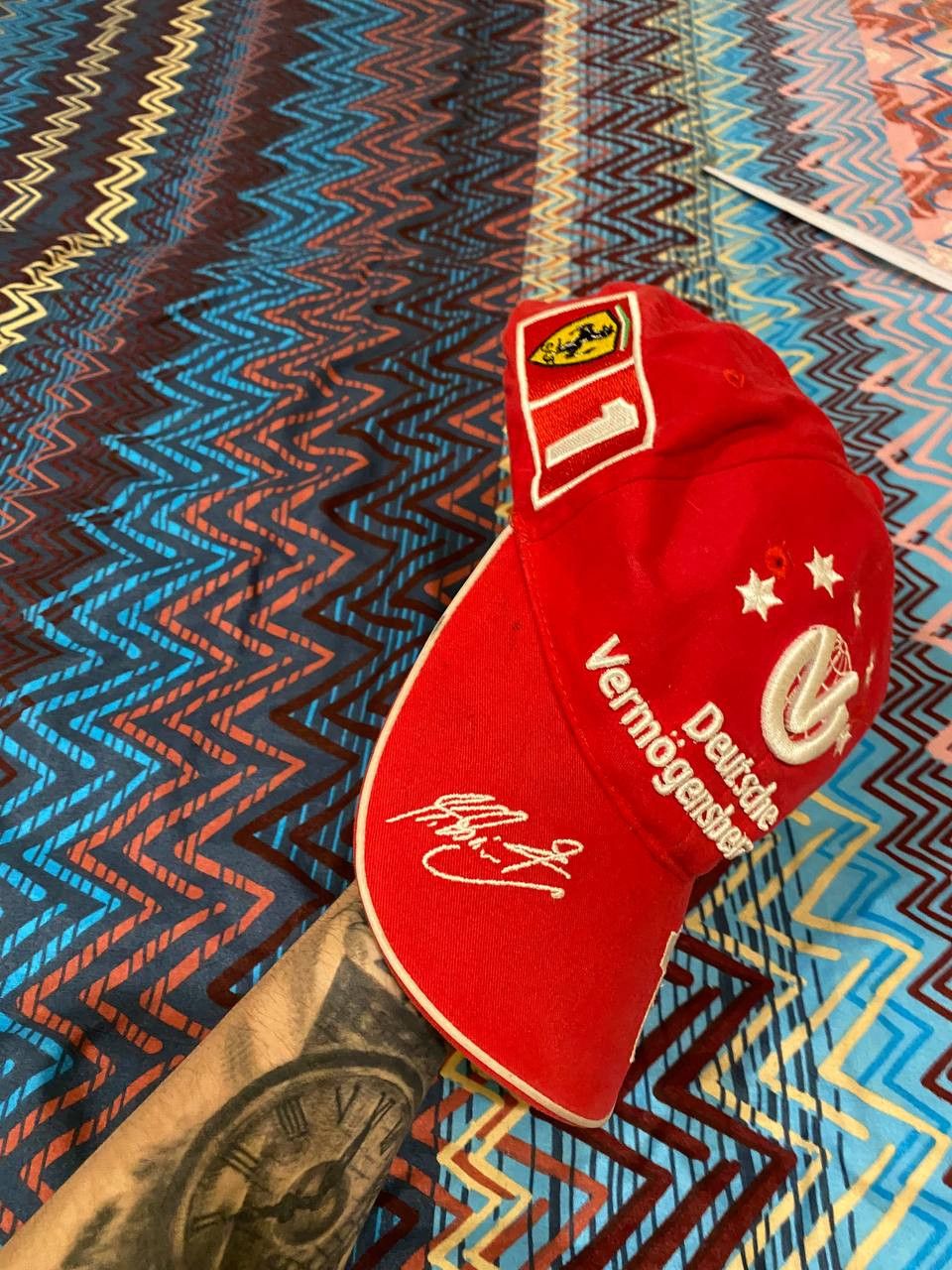 Vintage Schumacher Schumi F1 2003 Seven Star Formula One VTG Red Hat Size ONE SIZE - 5 Thumbnail
