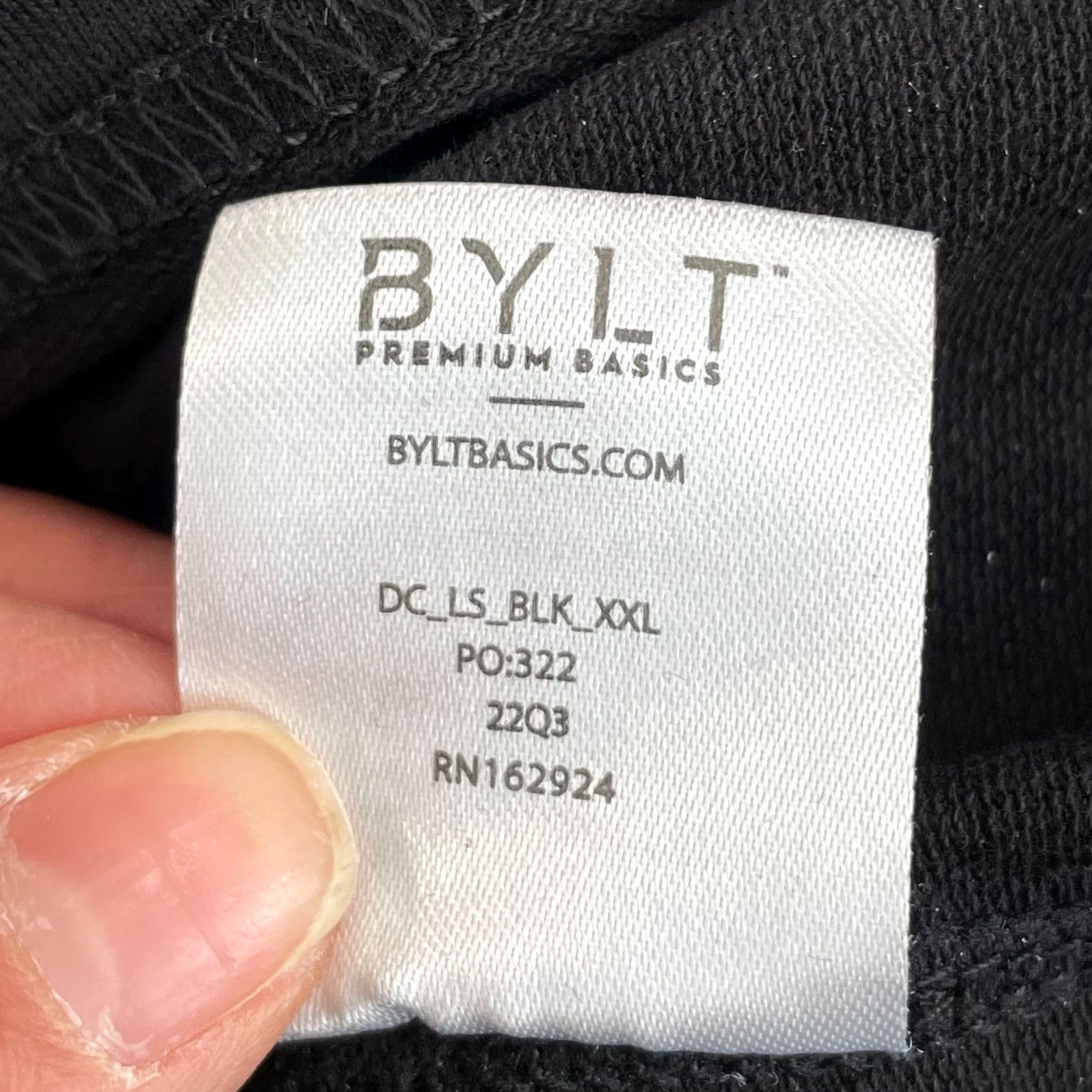 Vintage BYLT Drop Cut T-Shirt Men 2XL Black Stretch Athleisure Gym Training Long Sleeve Shirt Size US XXL / EU 58 / 5 - 8 Thumbnail
