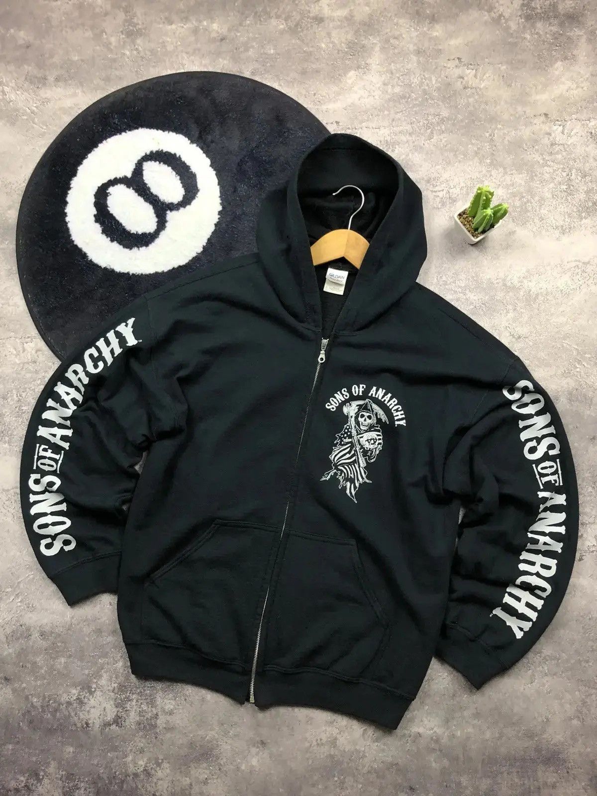 Other SONS OF ANARCHY Vintage 2009s Zip Hoodie Big Logo Film Y2k Size US L / EU 52-54 / 3 - 2 Thumbnail