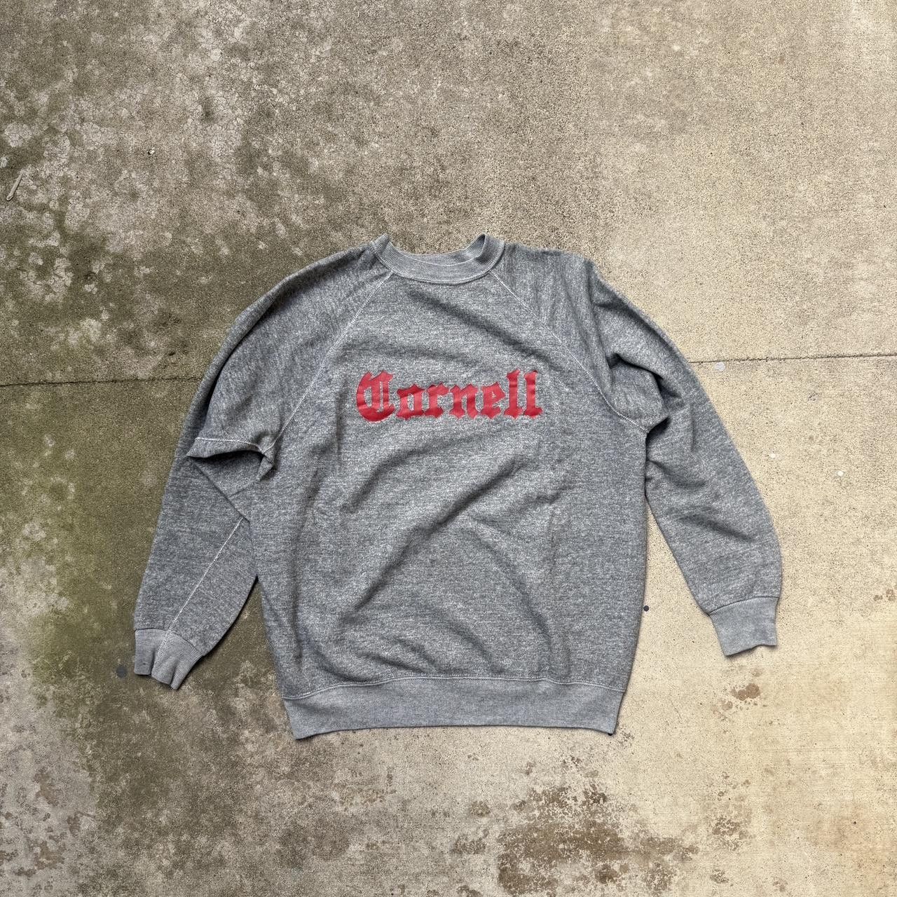 Vintage true vintage grey cornell crewneck sweatshirt collegiate Size US M / EU 48-50 / 2 - 1 Thumbnail