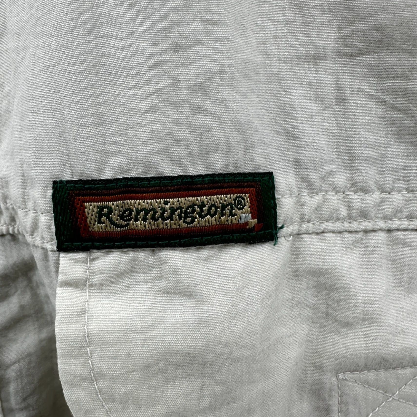 Vintage Remington Button-Up Shirt Gray Men's Large Short Sleeve Pockets Collared Size US L / EU 52-54 / 3 - 3 Thumbnail