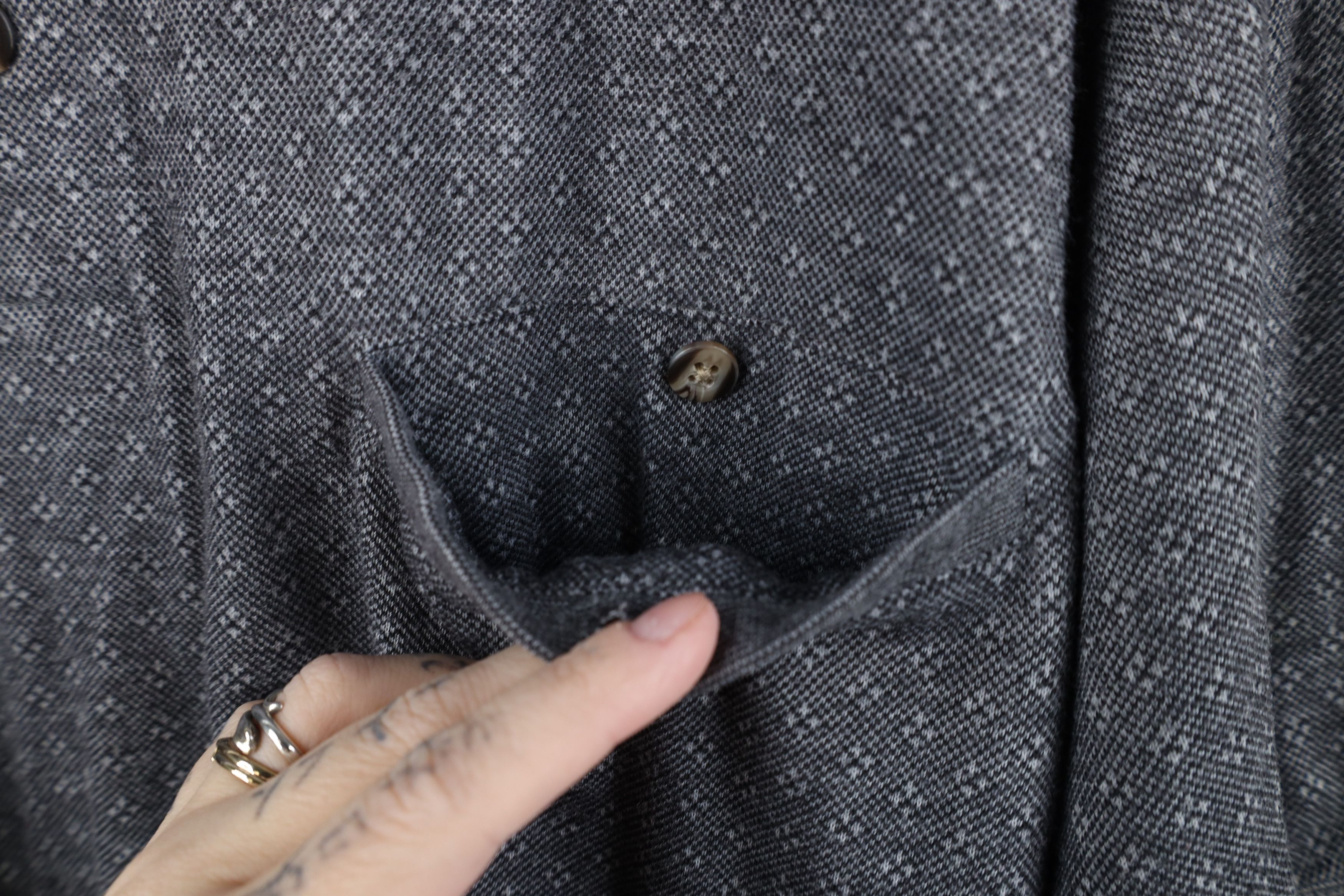 Vintage Vintage 90s Streetwear Geometric Knit Pullover Polo Shirt Size US L / EU 52-54 / 3 - 4 Thumbnail